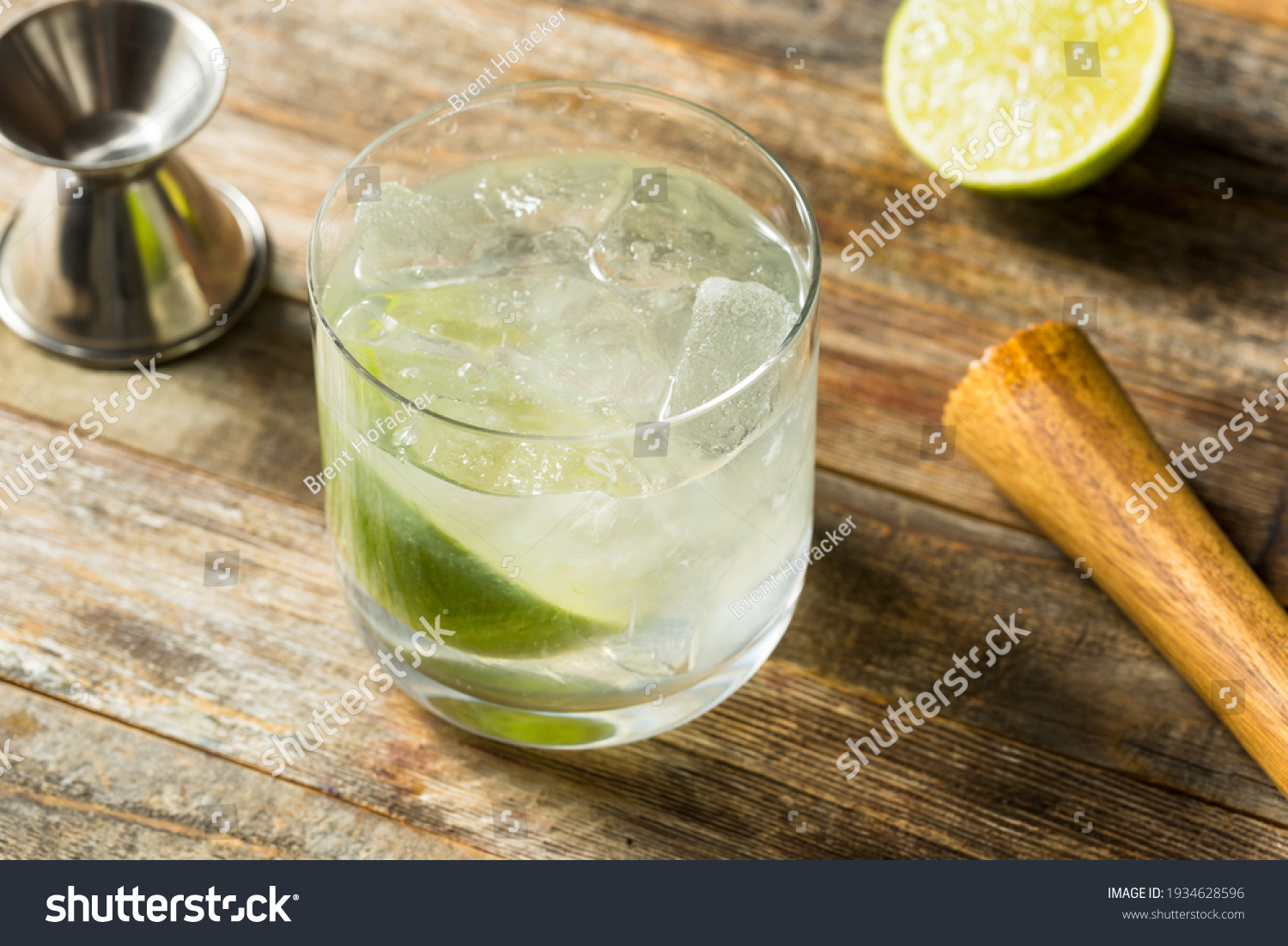 Boozy Refreshing Rhum Ti Punch with LIme Juice #1934628596
