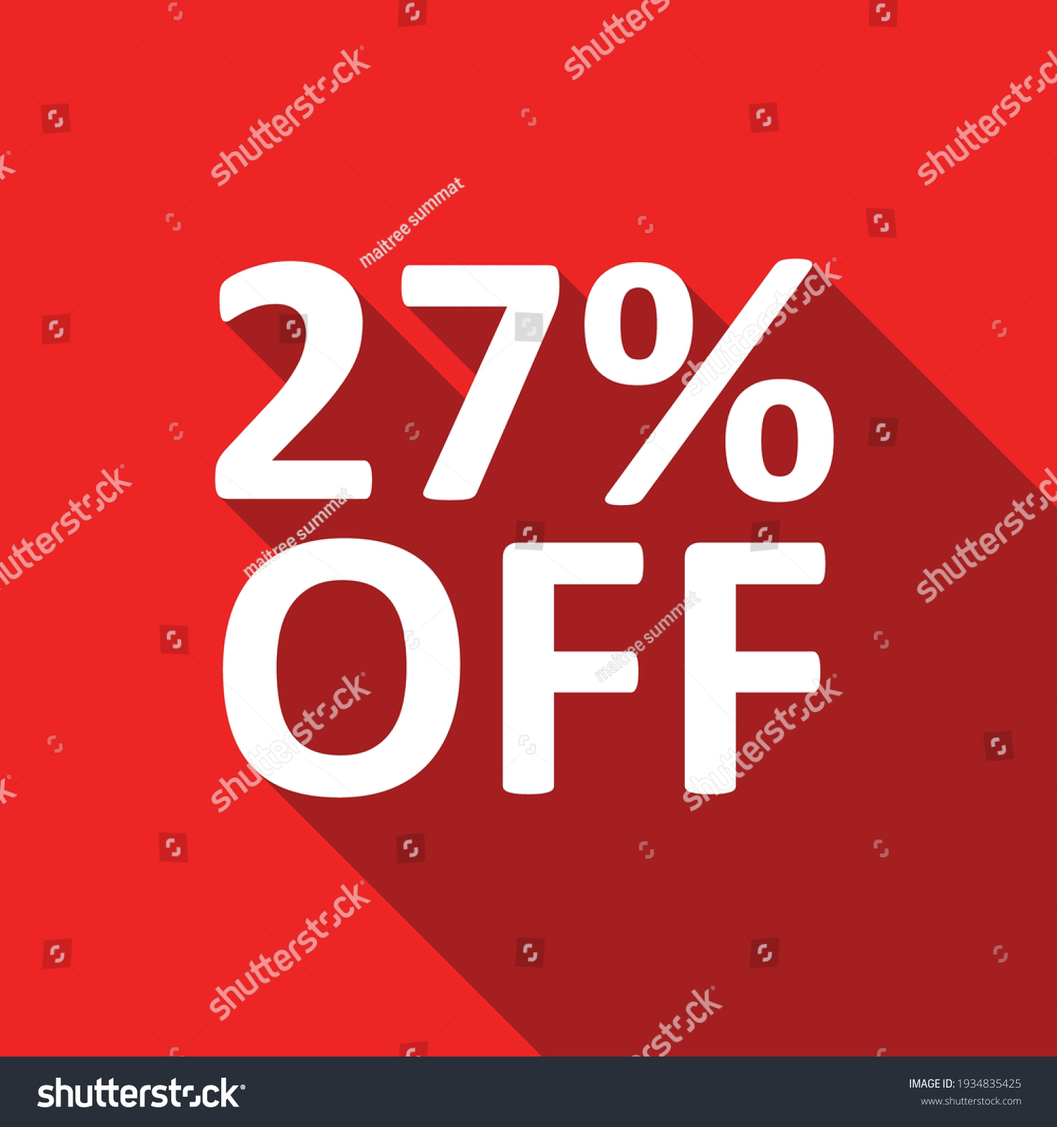 27 Off White Text On A Red Background Royalty Free Stock Vector