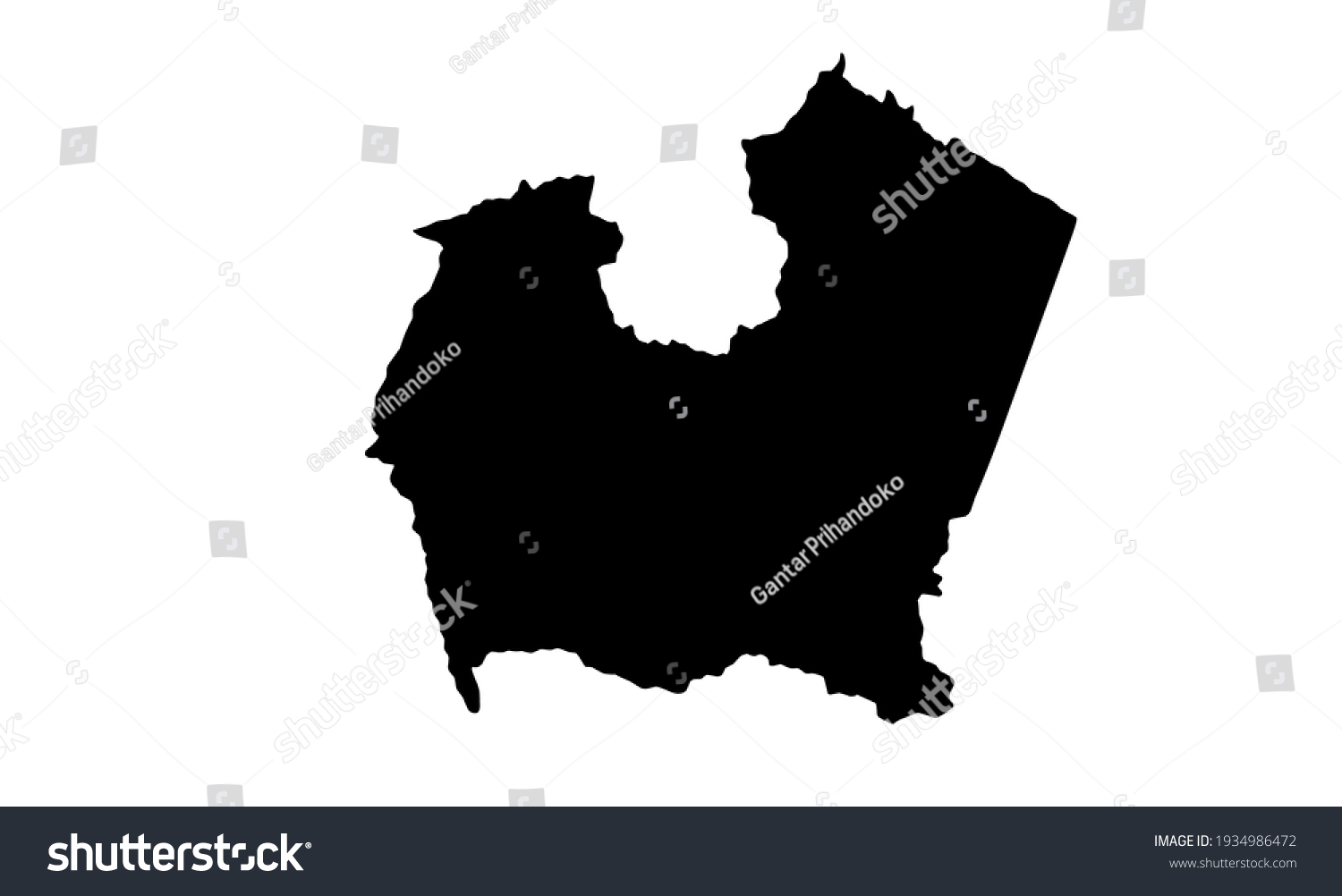 black silhouette of Nyeri city map in Kenya on - Royalty Free Stock ...