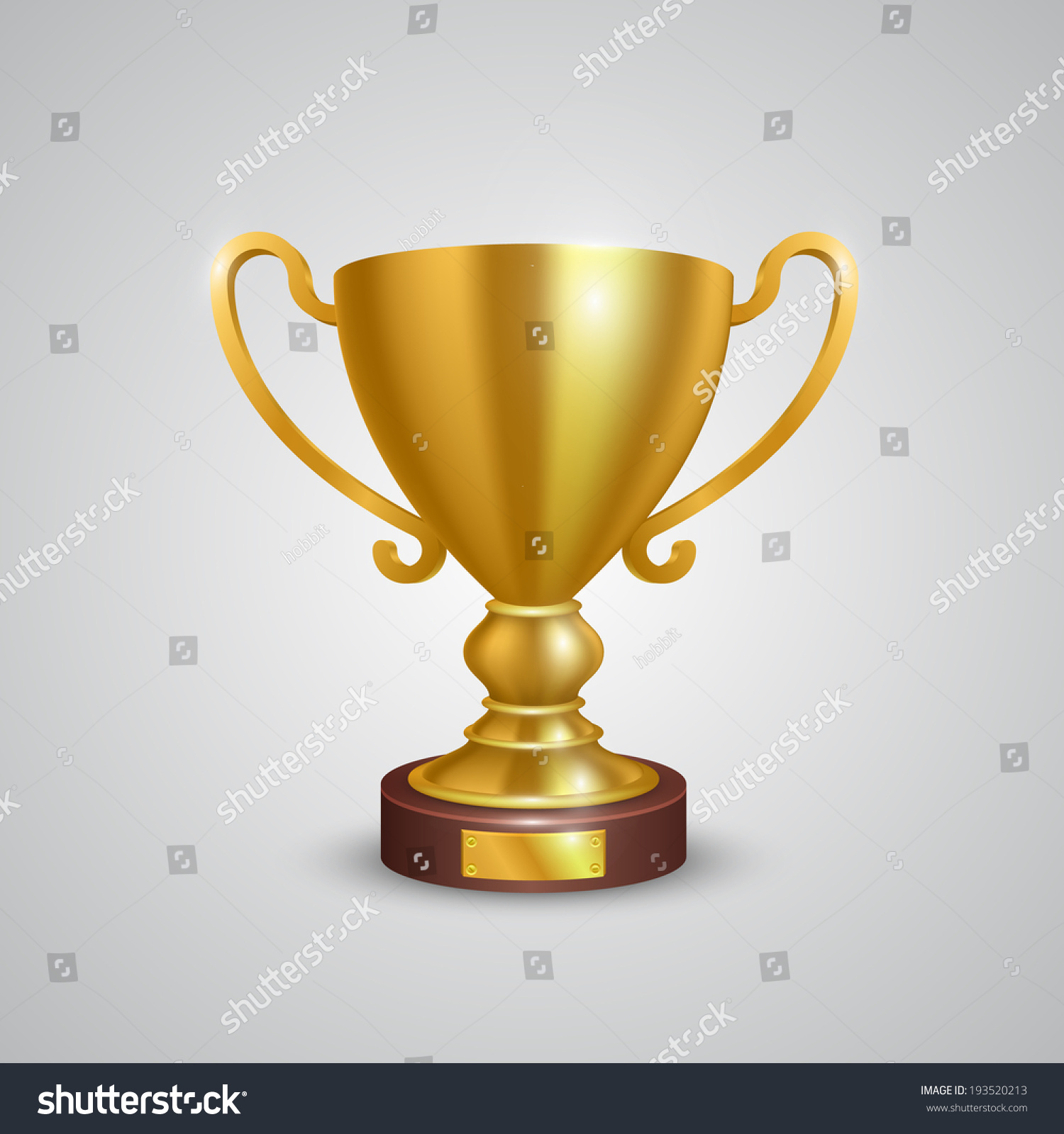 Winner cup leader sing, object on a white background, Vector illustration #193520213