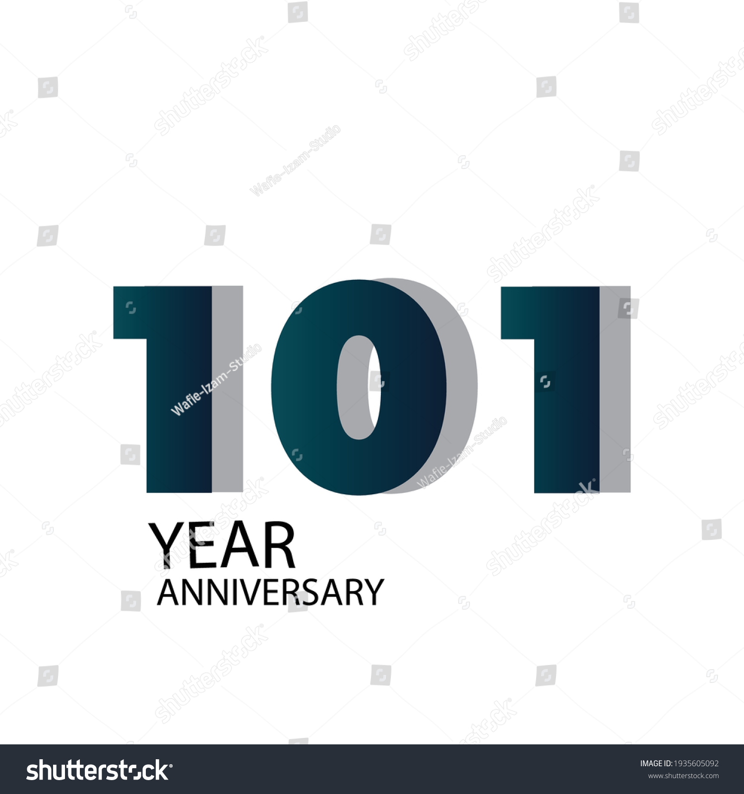 101 Year Anniversary Vector Template Design - Royalty Free Stock Vector ...