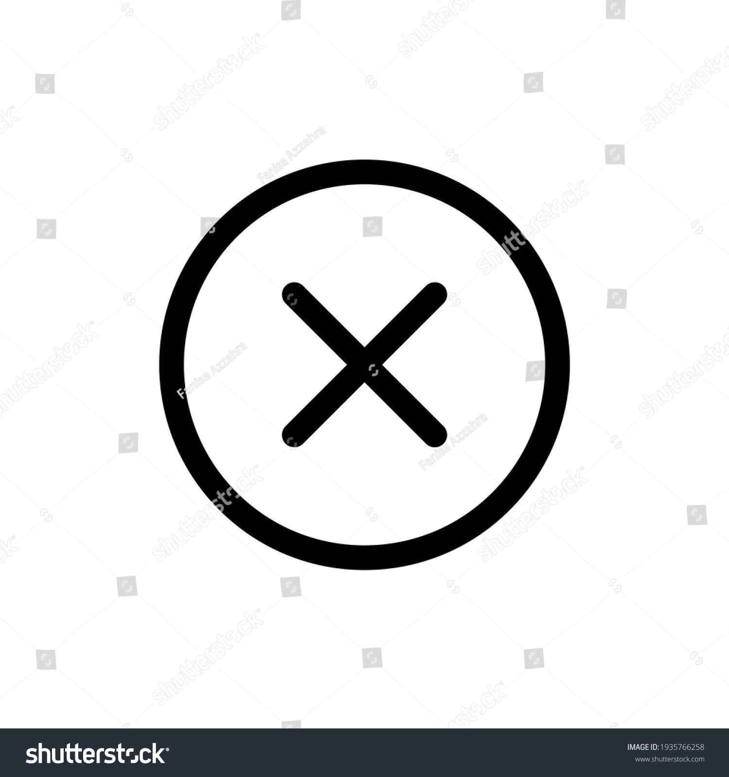 Cancel Vector Icon. x or deny line art vector icon for apps and websites. cancel icon,vector illustration. Flat design style. vector cancel icon illustration isolated on White background #1935766258