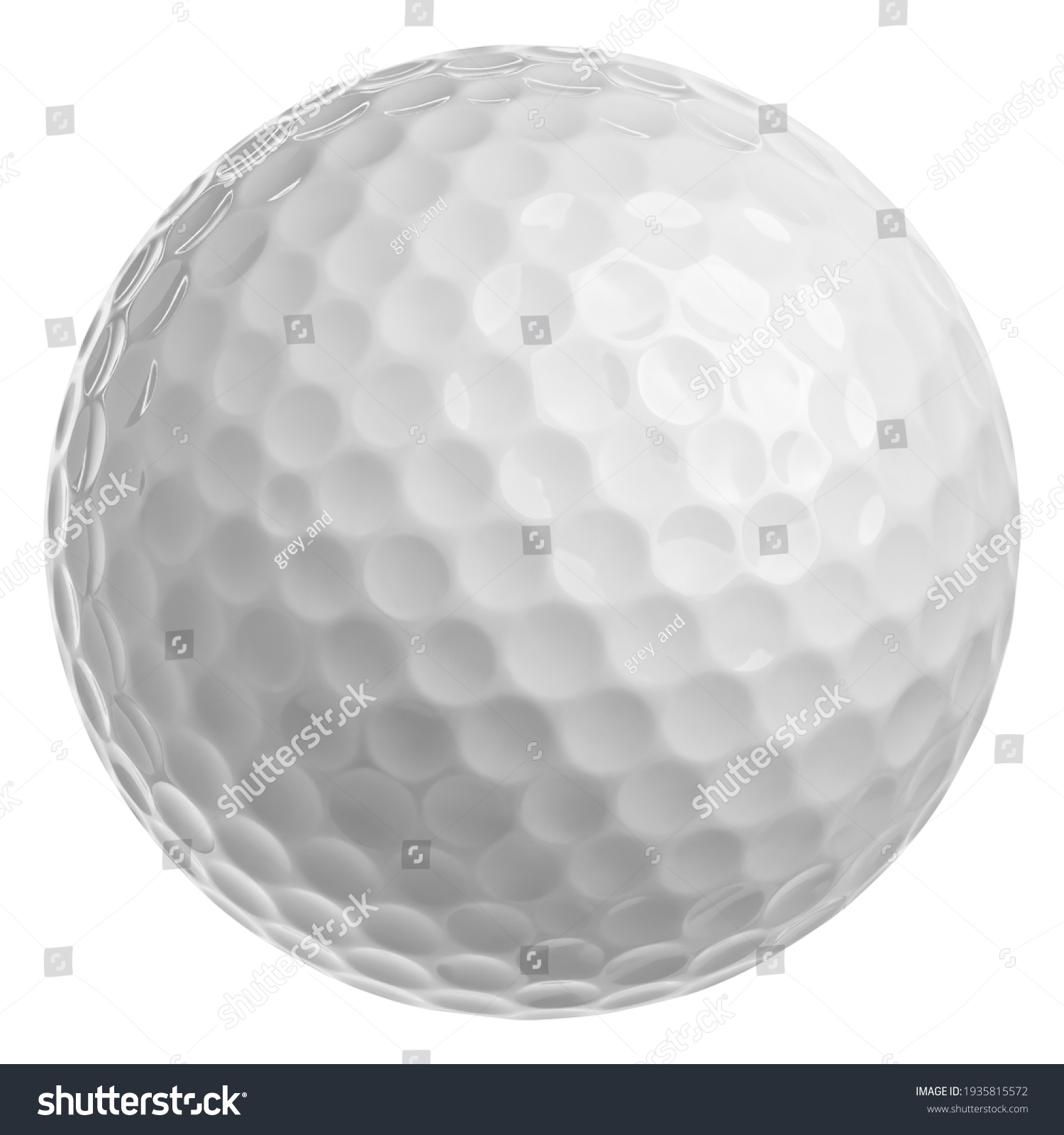Golf ball isolated on white background, full depth of field, clipping path #1935815572