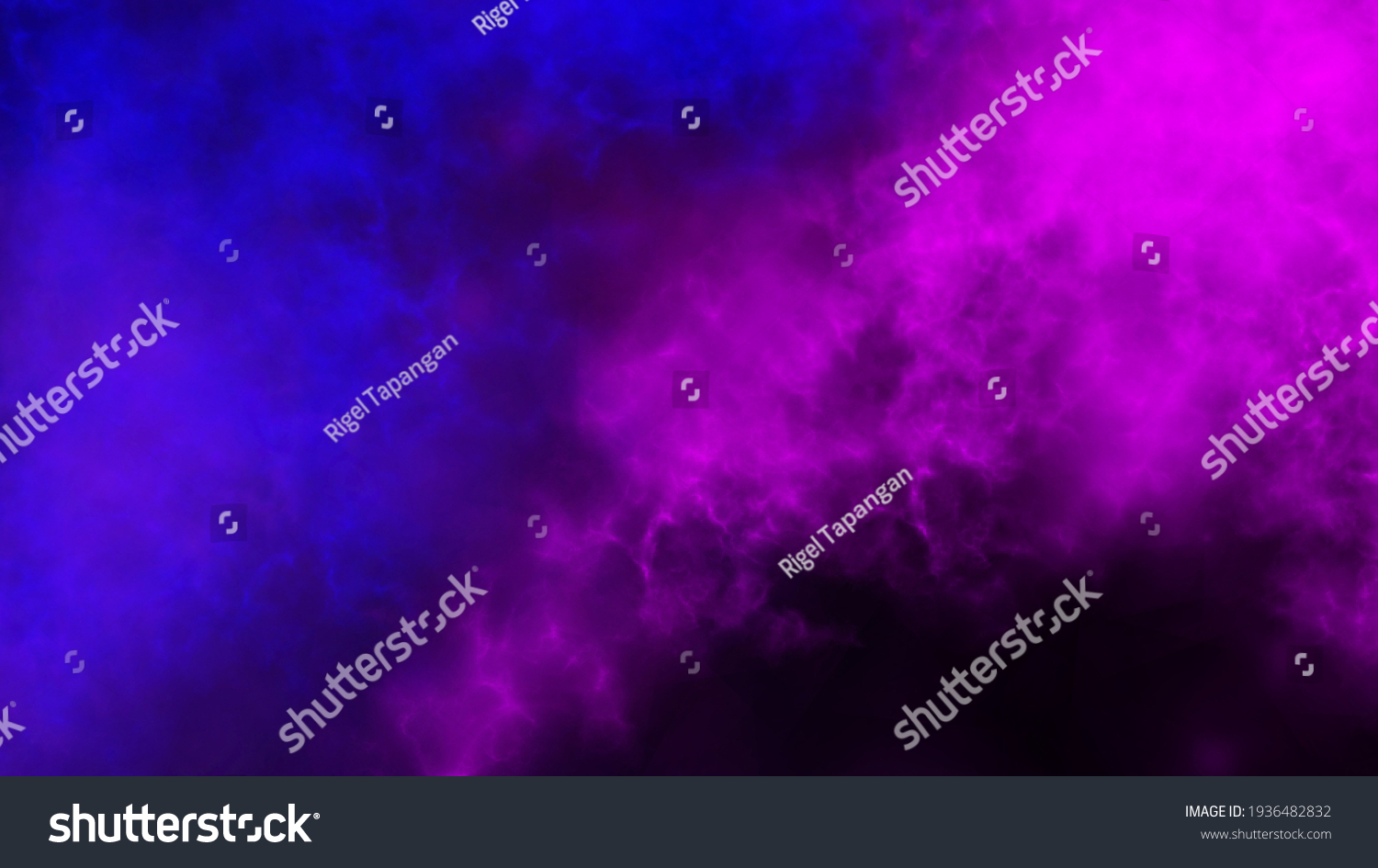 Abstract cloud. Background landscape night cloud and dramatic strom. Blue and purple clouds. #1936482832