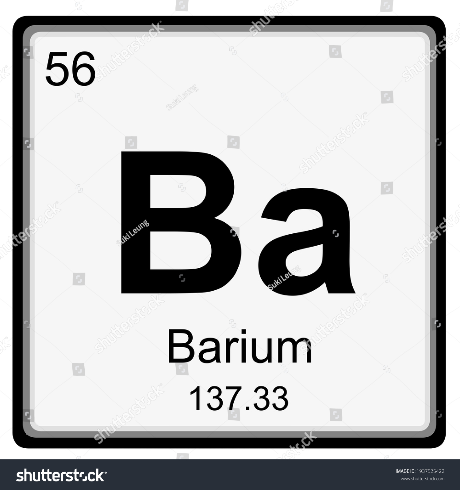 Barium Atomic Number And Mass Number Royalty Free Stock Photo