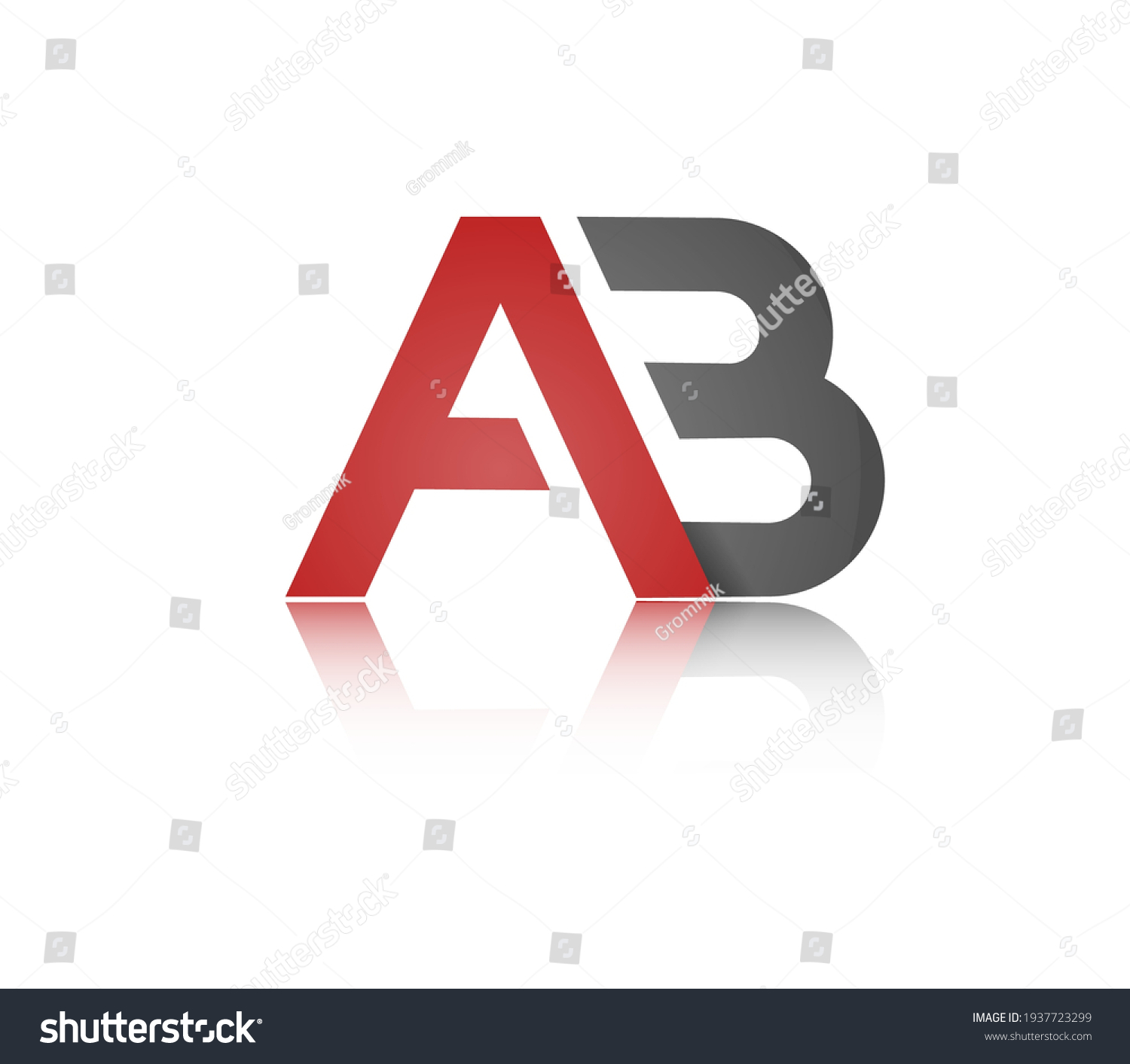 Stylized Lowercase Letters A And B With - Royalty Free Stock Vector ...