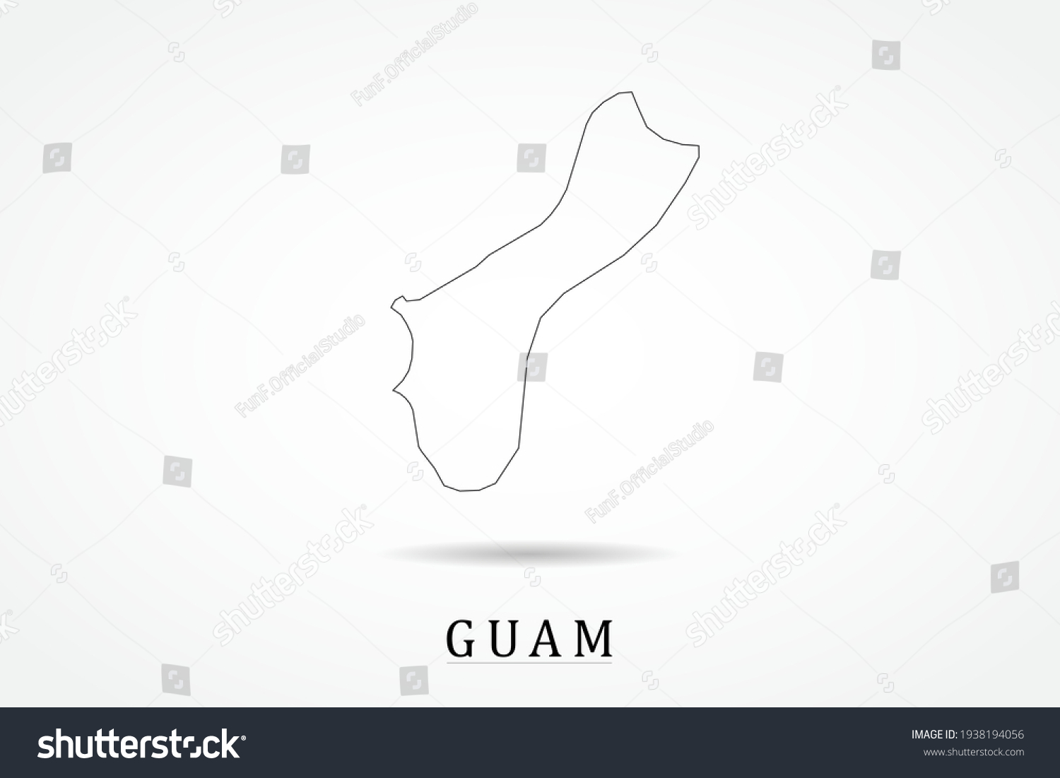 Guam Map- World Map International vector - Royalty Free Stock Vector ...