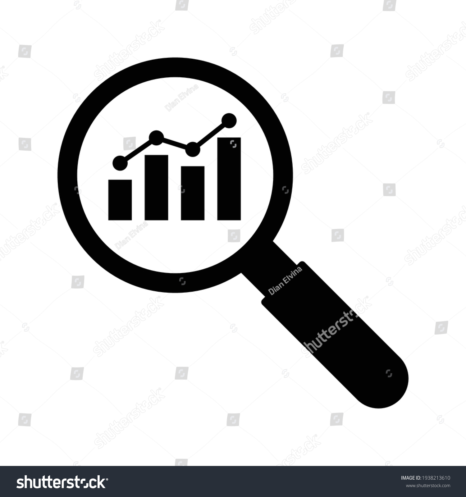graph analysis business icon vector #1938213610