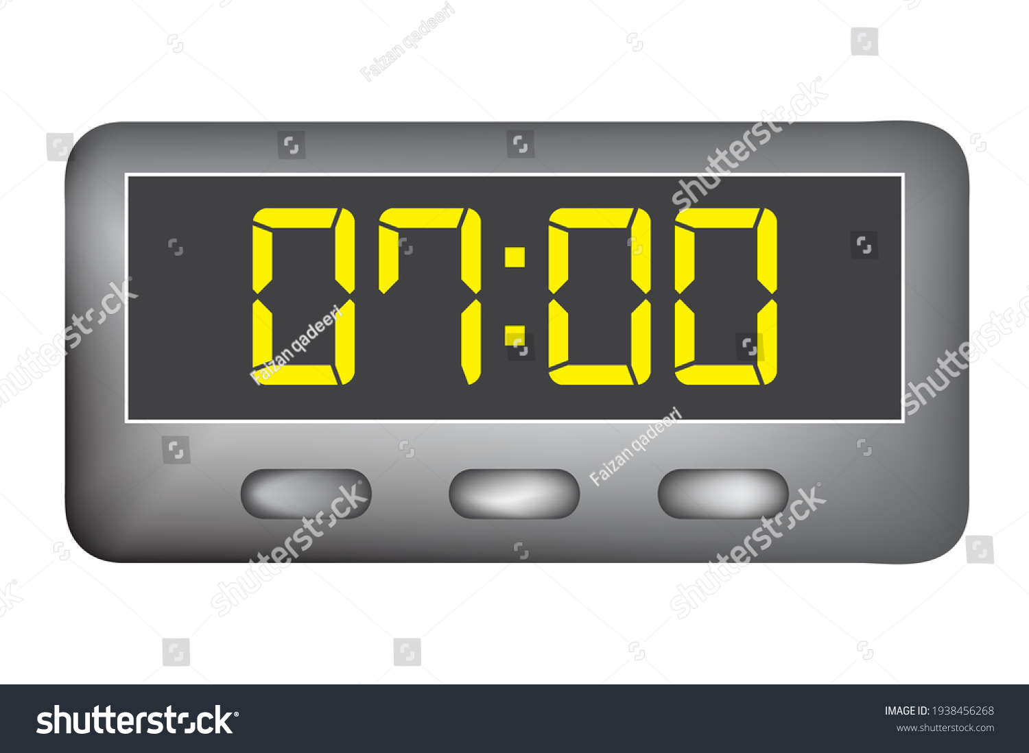 Digital clock vector, time, hour, minutes - Royalty Free Stock Vector ...