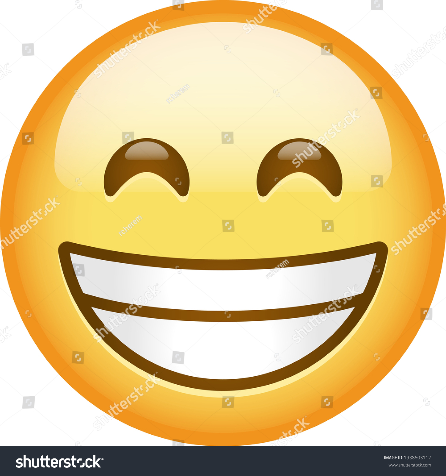 emoji beaming face with smiling eyes - Royalty Free Stock Vector ...