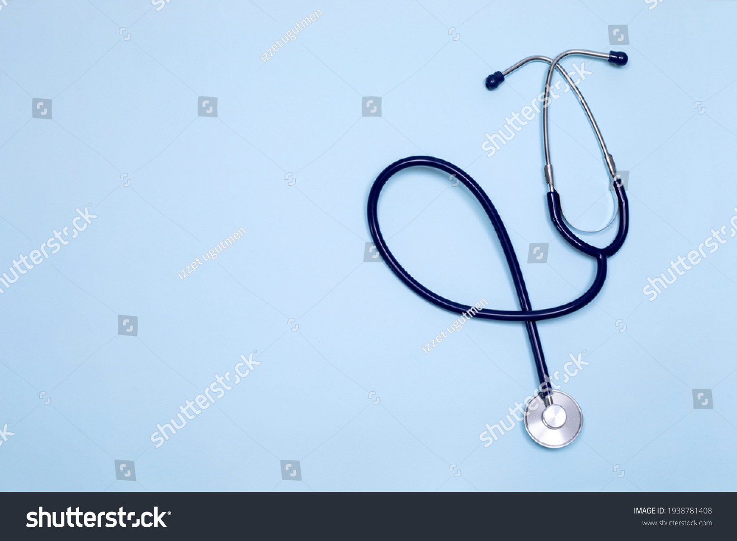 stethoscope and heart,  health and doctor symbols  #1938781408