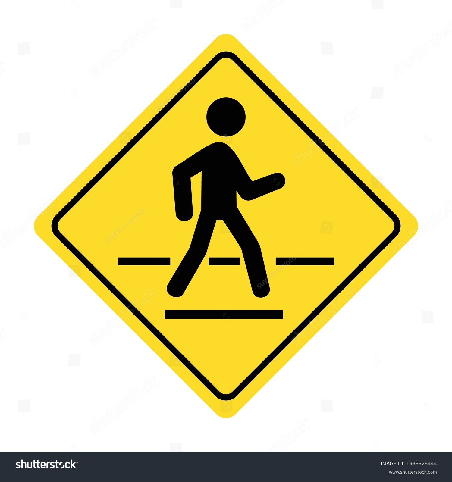 traffic road signs. pedestrian crossing ahead. - Royalty Free Stock ...