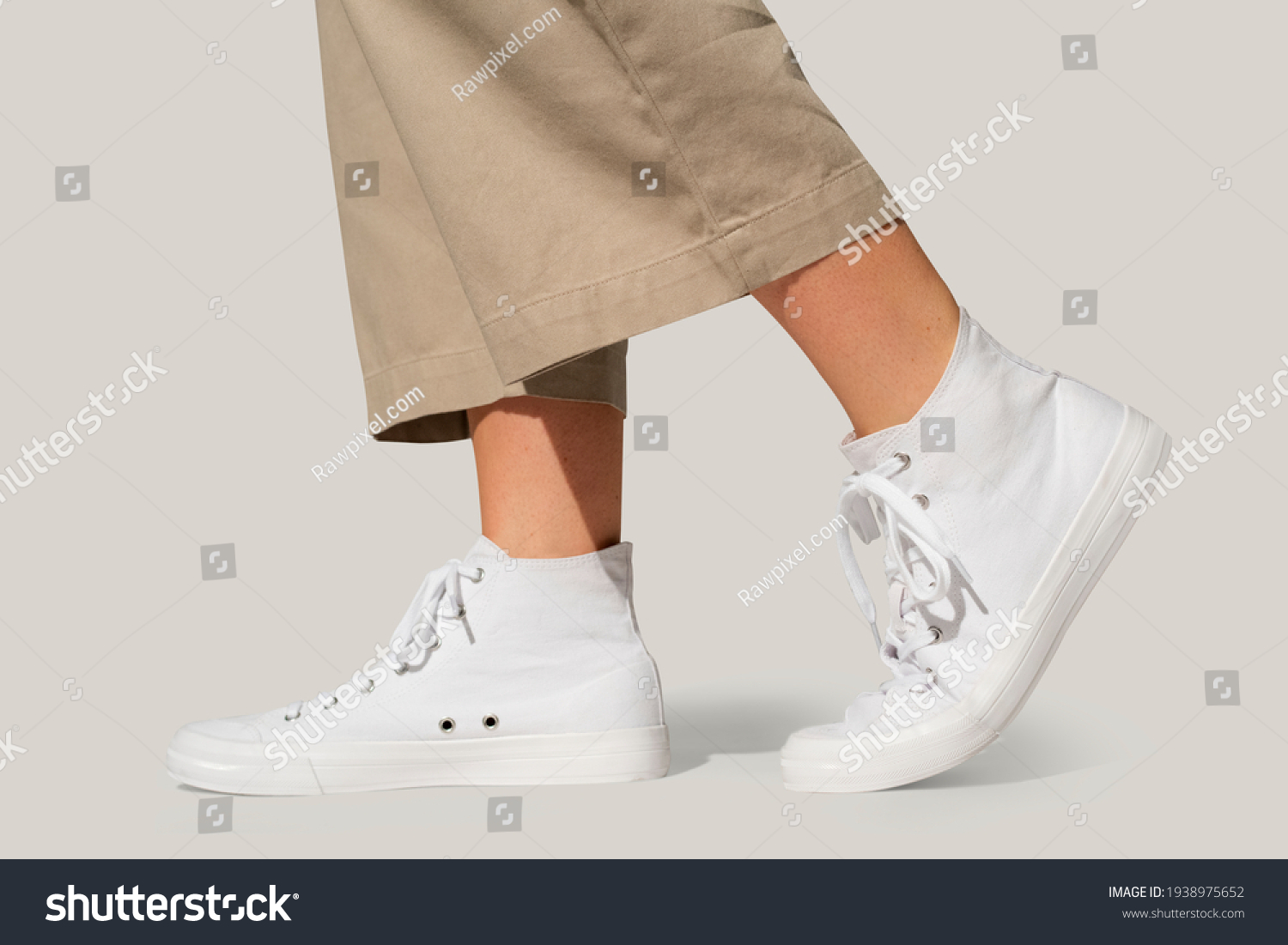 Basic white sneakers unisex streetwear fashion shoot #1938975652