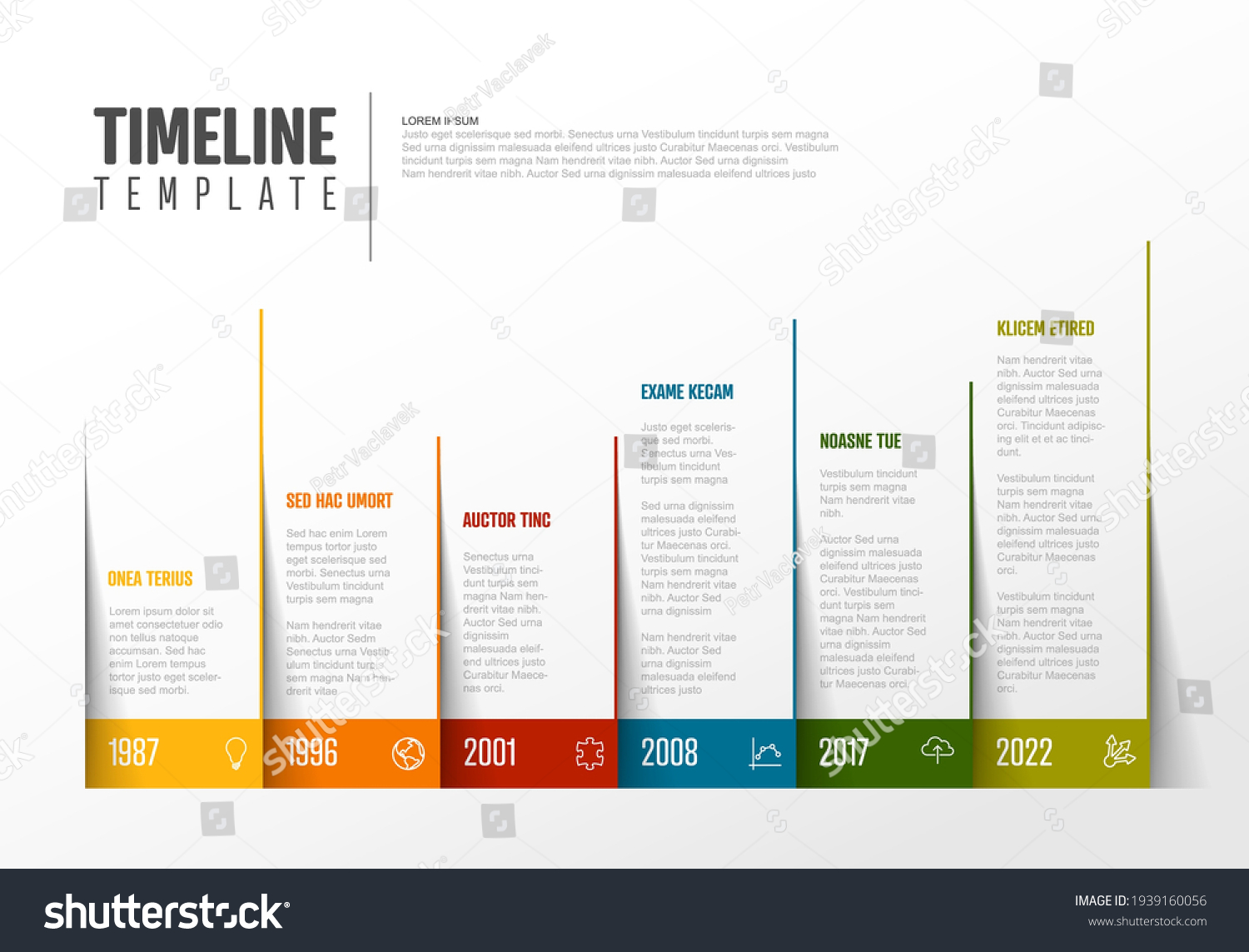 Vector Infographic Company Milestones Colorful - Royalty Free Stock ...