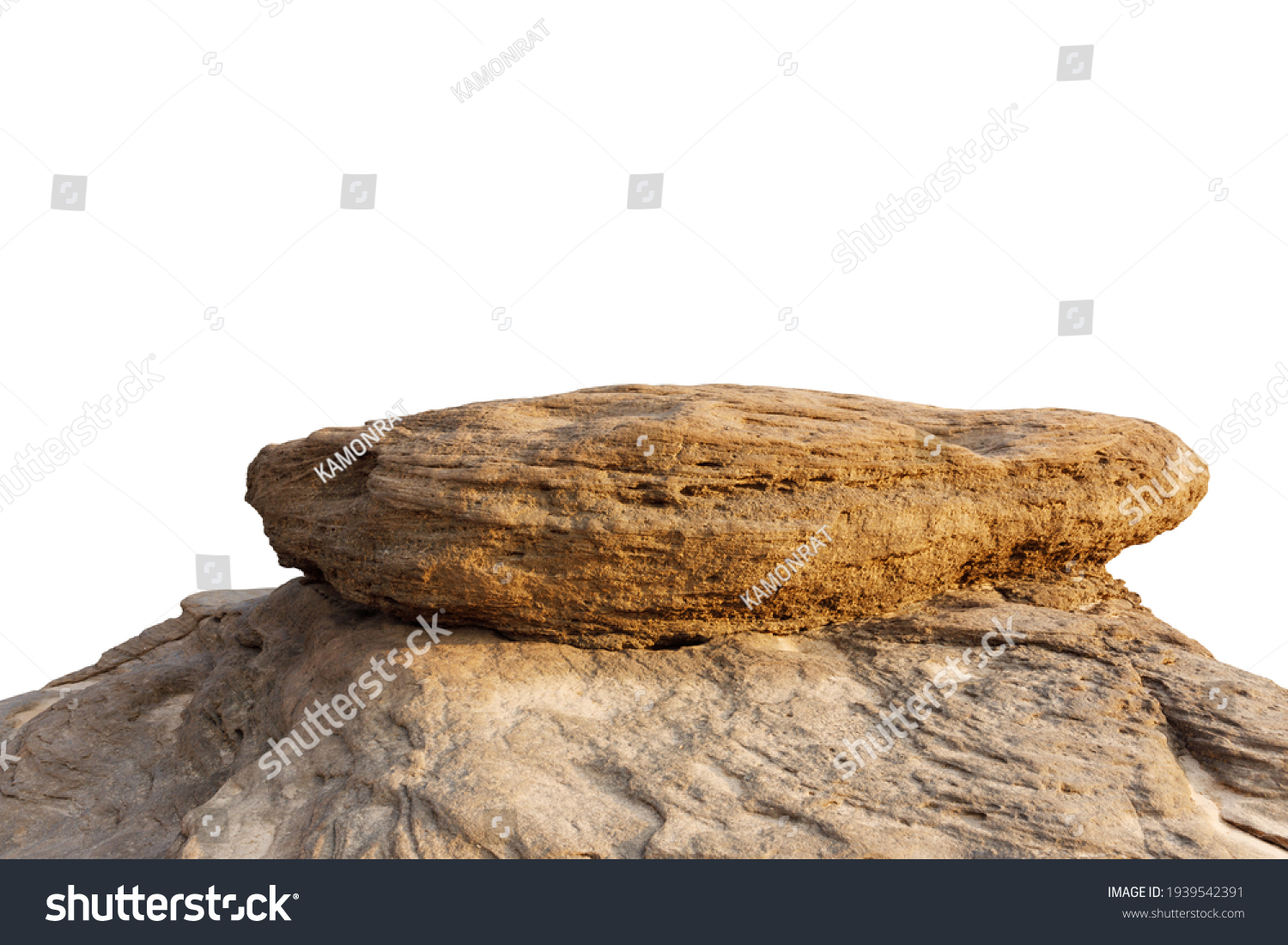Rock cliff isolated on white background with clipping path. #1939542391