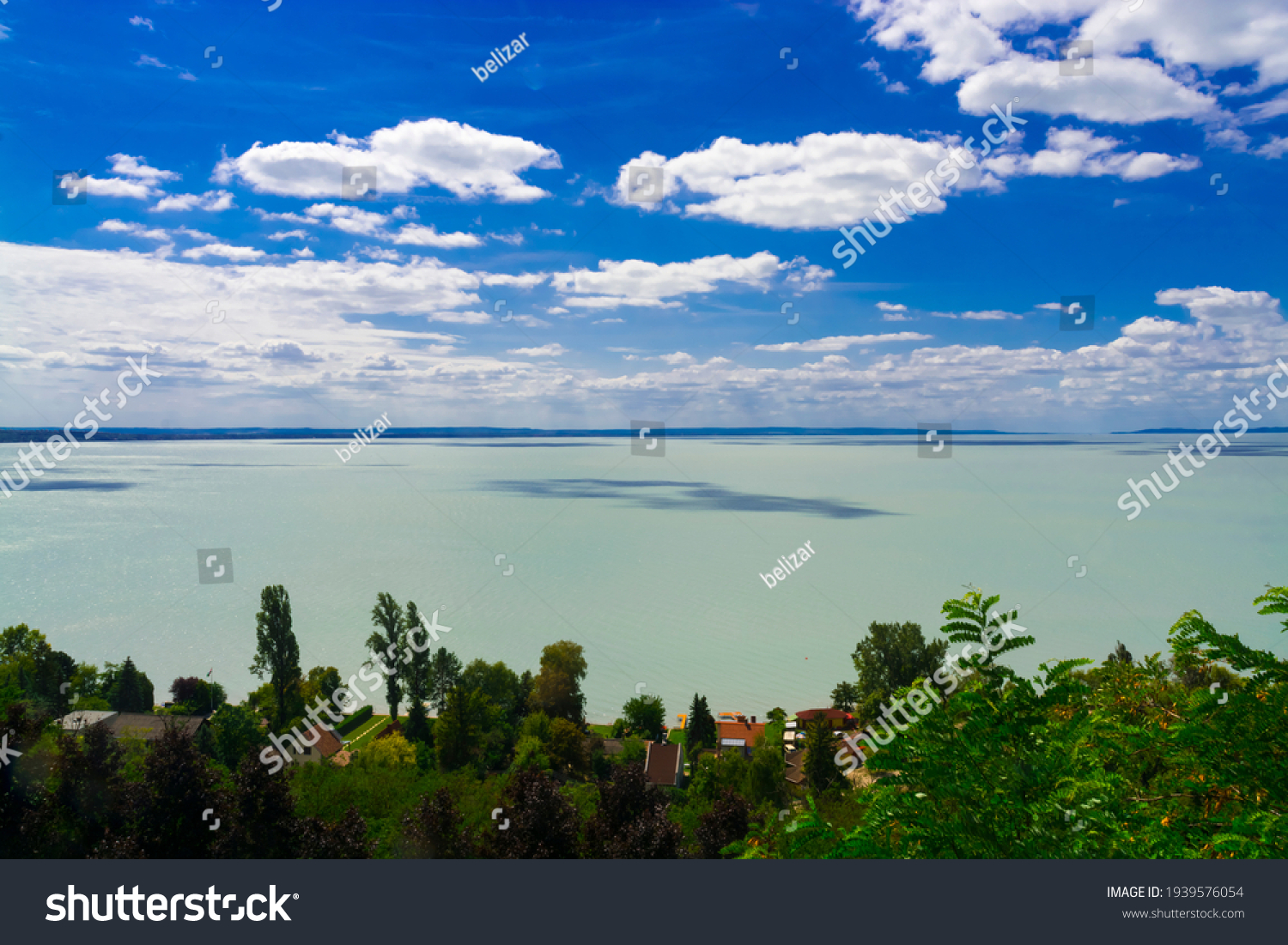 Landscape of the Lake Balaton at Balatonakarattya, Hungary #1939576054