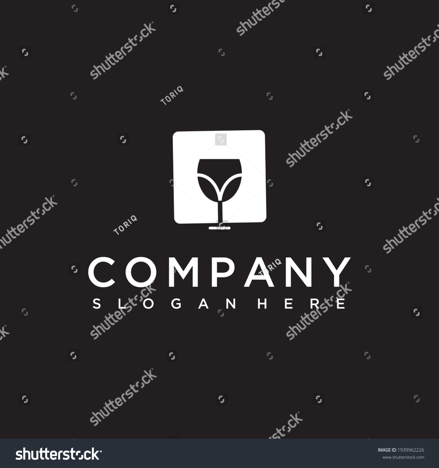 drinking cup silhouette logo design - Royalty Free Stock Vector ...