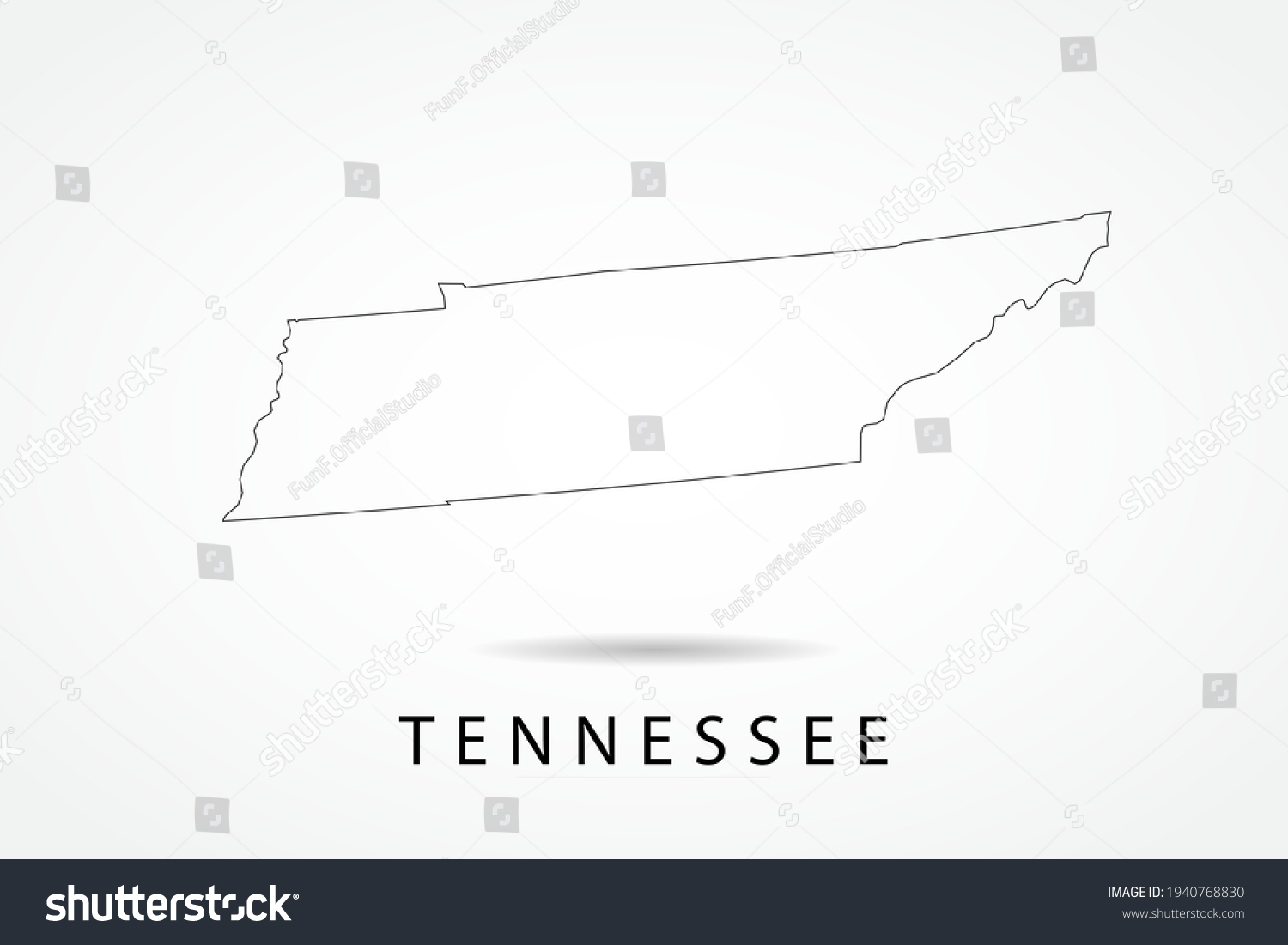 Tennessee Map- State of USA Map International - Royalty Free Stock ...