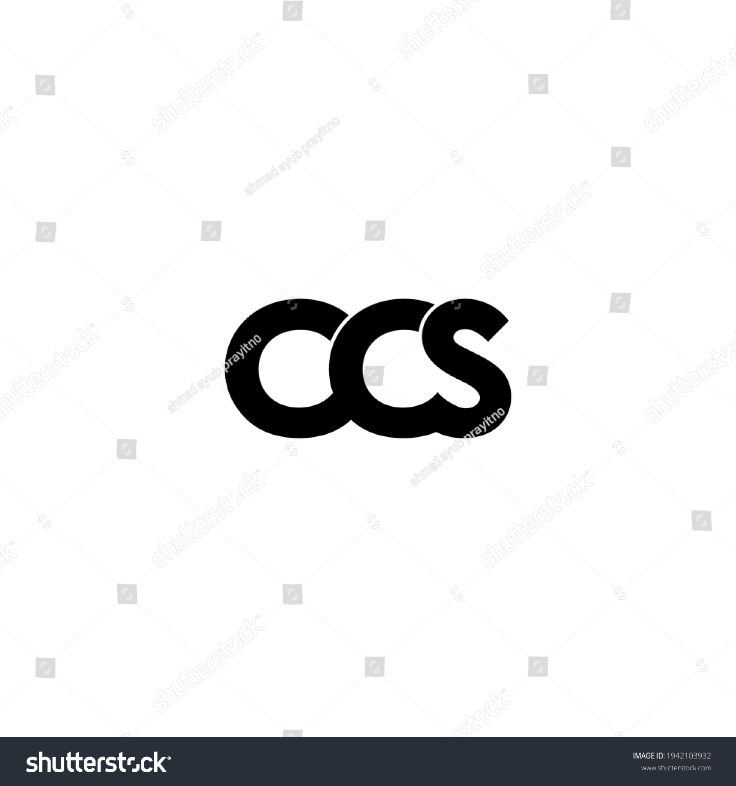 ccs letter original monogram logo design - Royalty Free Stock Vector ...