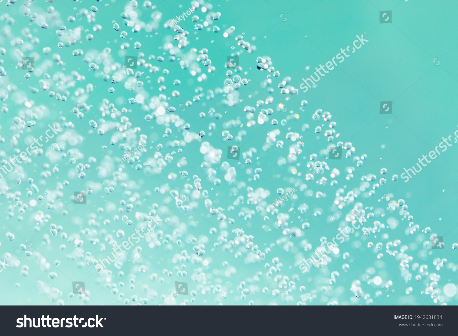 douche water drops, emerald background #1942681834