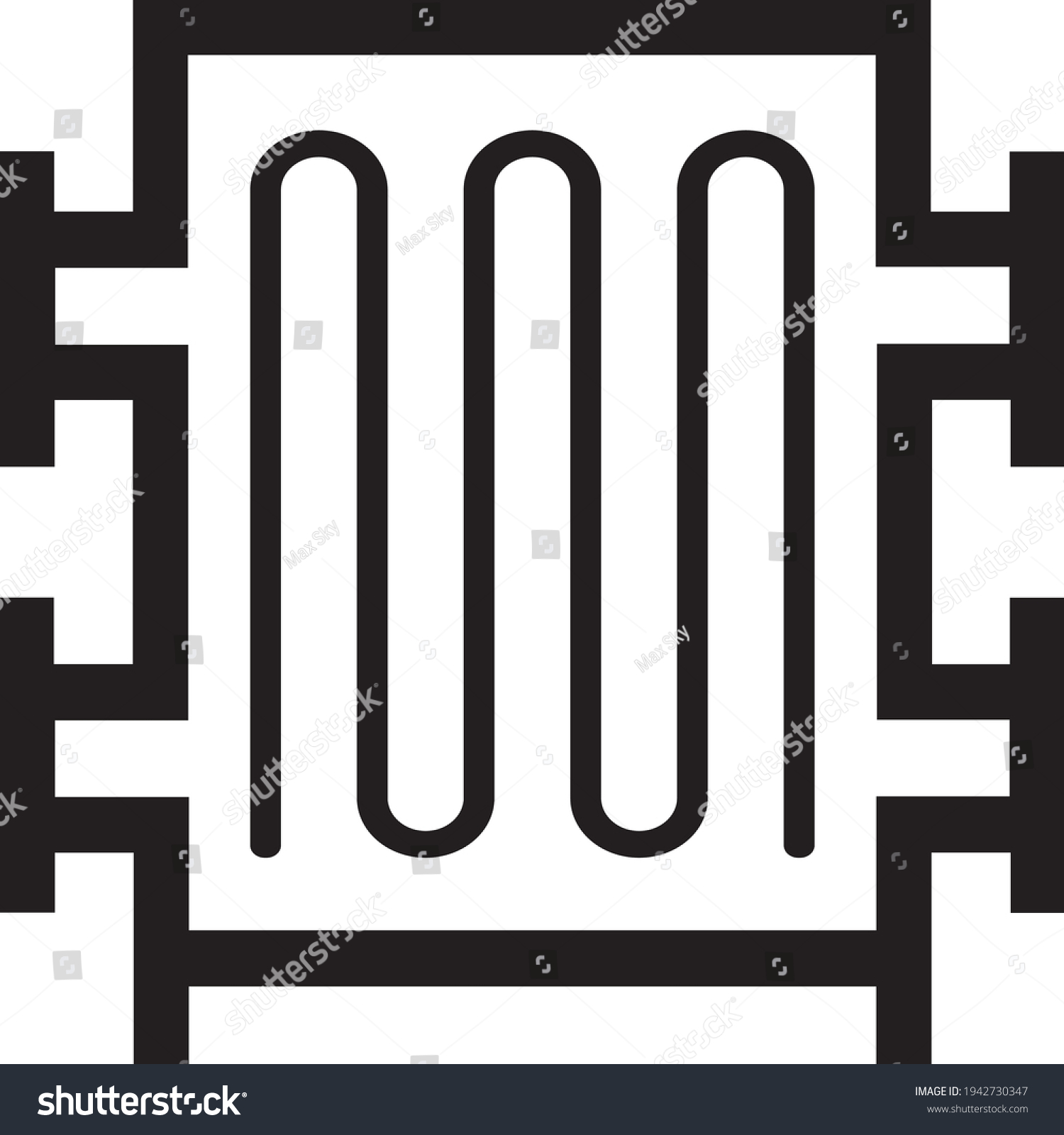 Heat Exchanger Icon. Power plant equipment Royalty Free Stock Vector