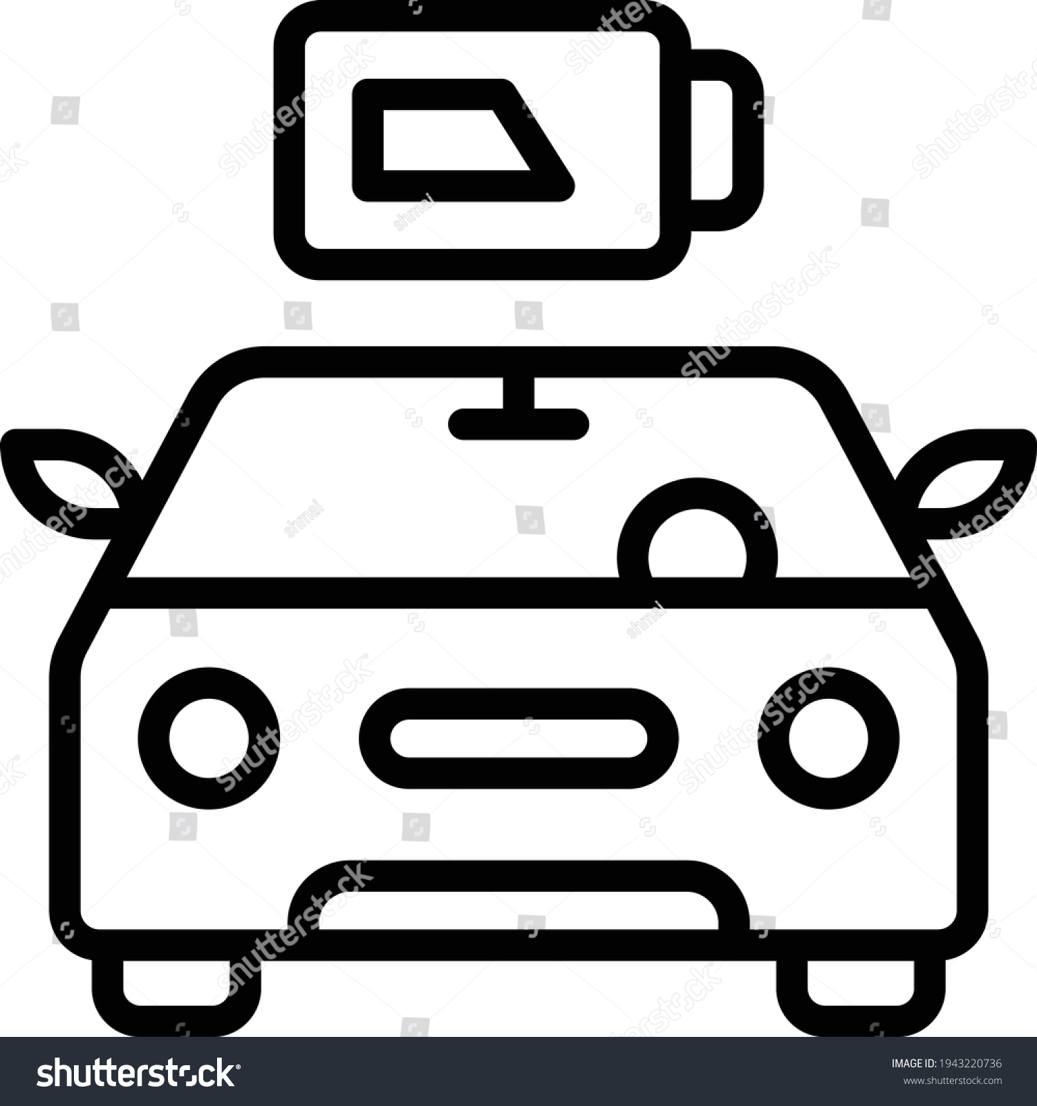 Self driving car ultrasonic sensor Concept, - Royalty Free Stock Vector ...