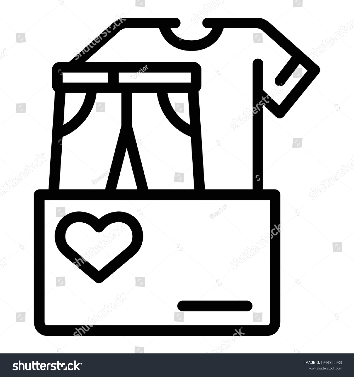 Care Clothes Donation Icon Outline Care Clothes Royalty Free Stock