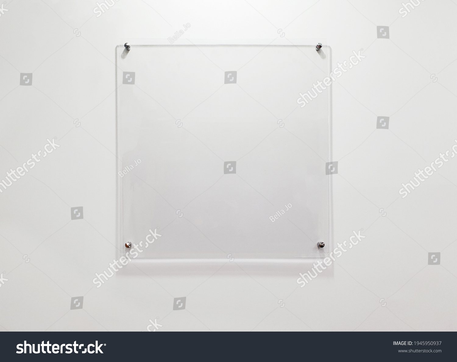 A transparent square acrylic board  #1945950937