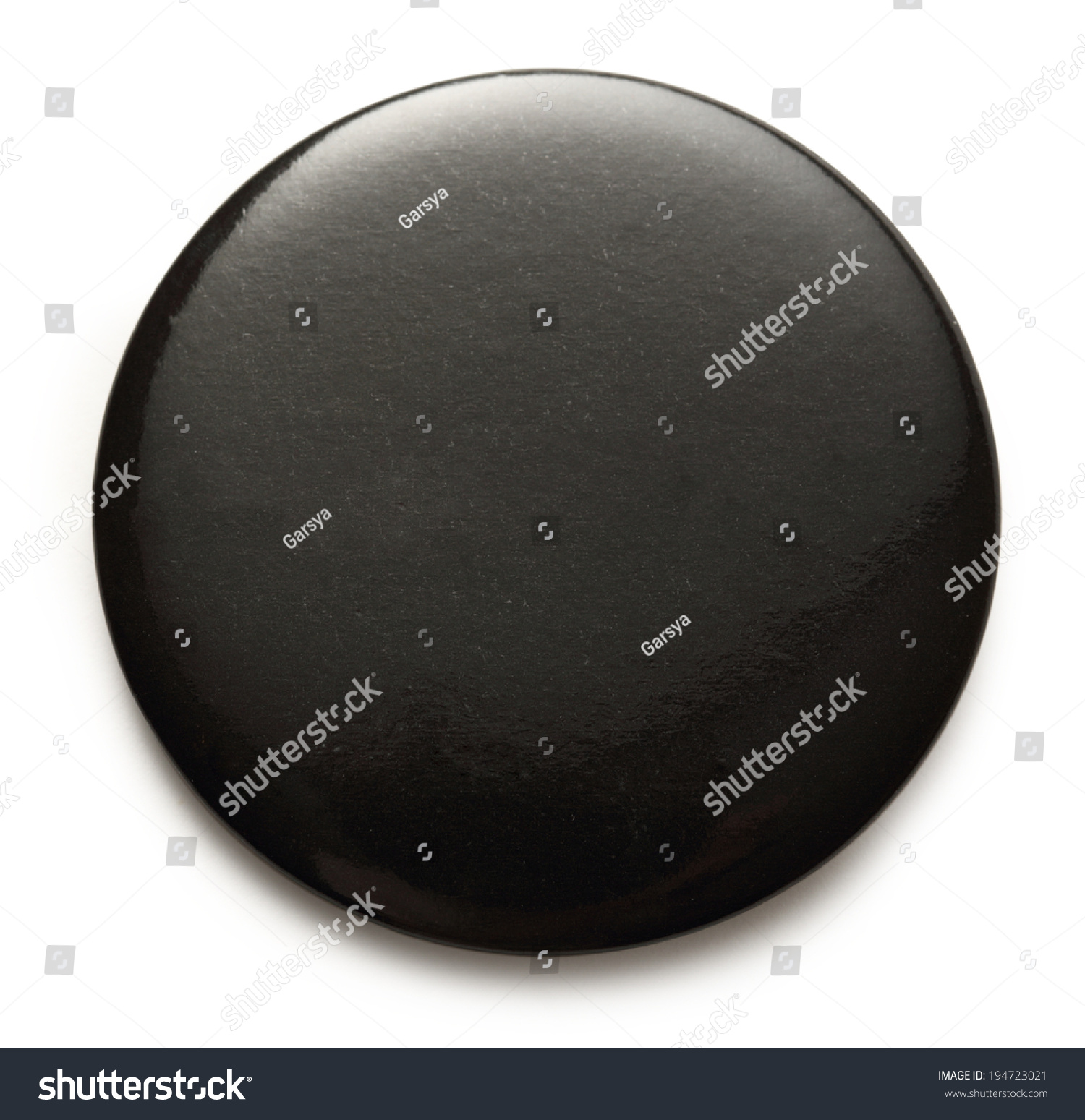 Blank black round badge on white background #194723021
