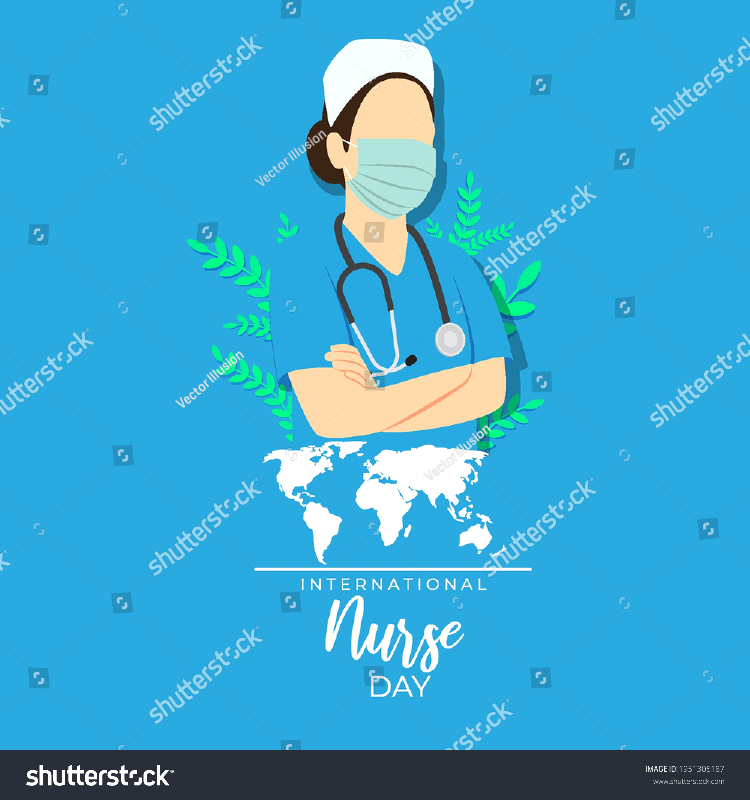 vector illustration for international nurse day. #1951305187