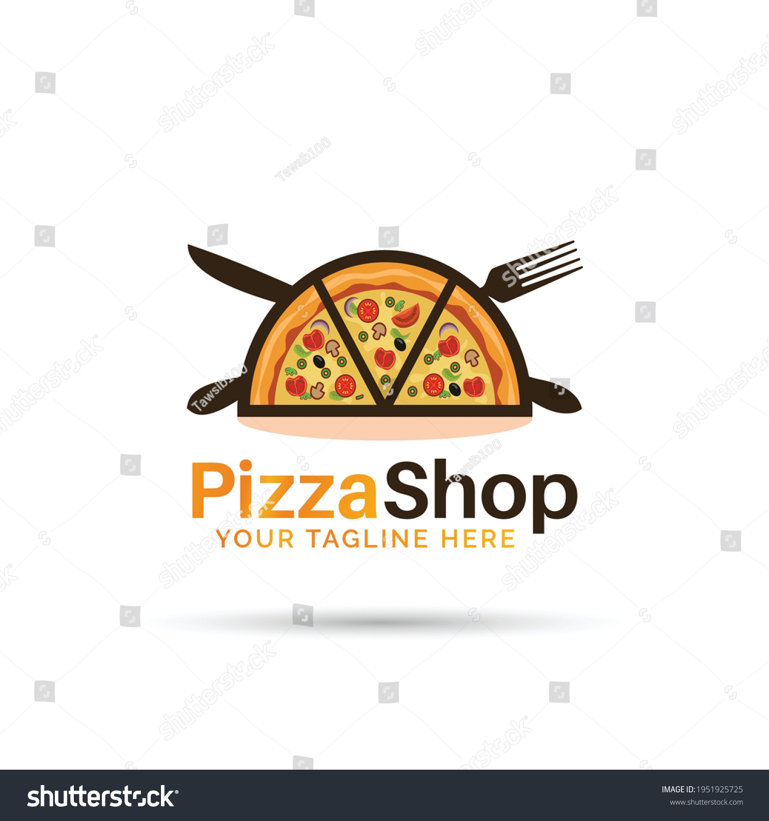 Pizza House Vector Logo Design Pizza Logo Royalty Free Stock Vector