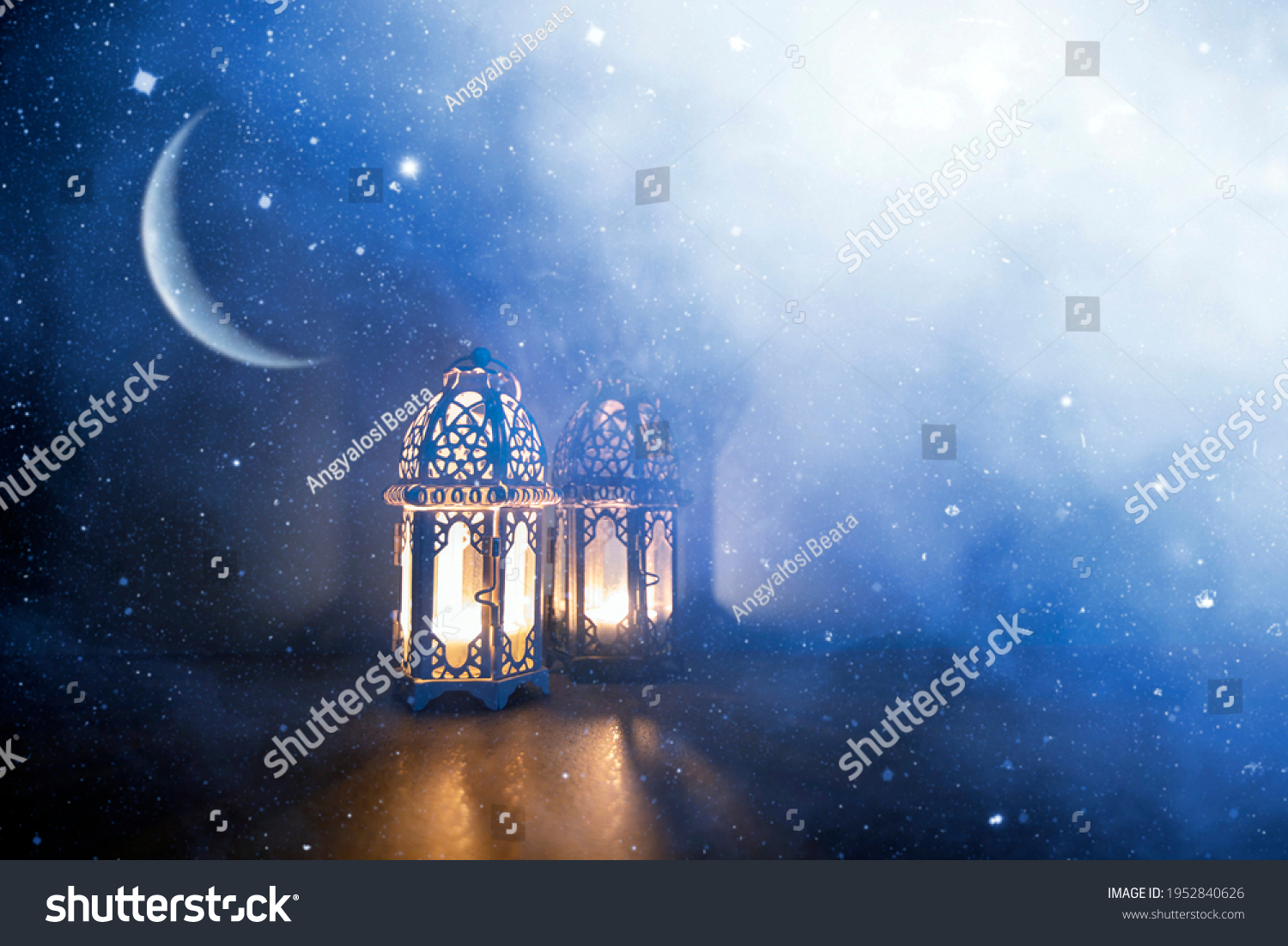 Ramadan Kareem greeting photo of beautiful Arabic lantern  #1952840626