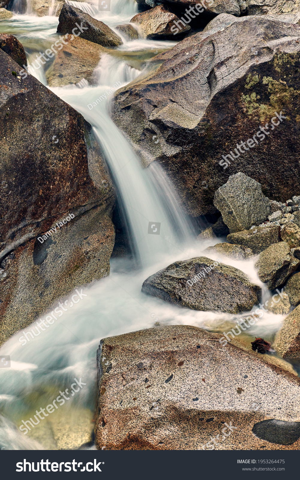 Beautiful Nardis waterfalls in Val di Genova, Adamello-Brenta Natural Park  in the northern Italy #1953264475