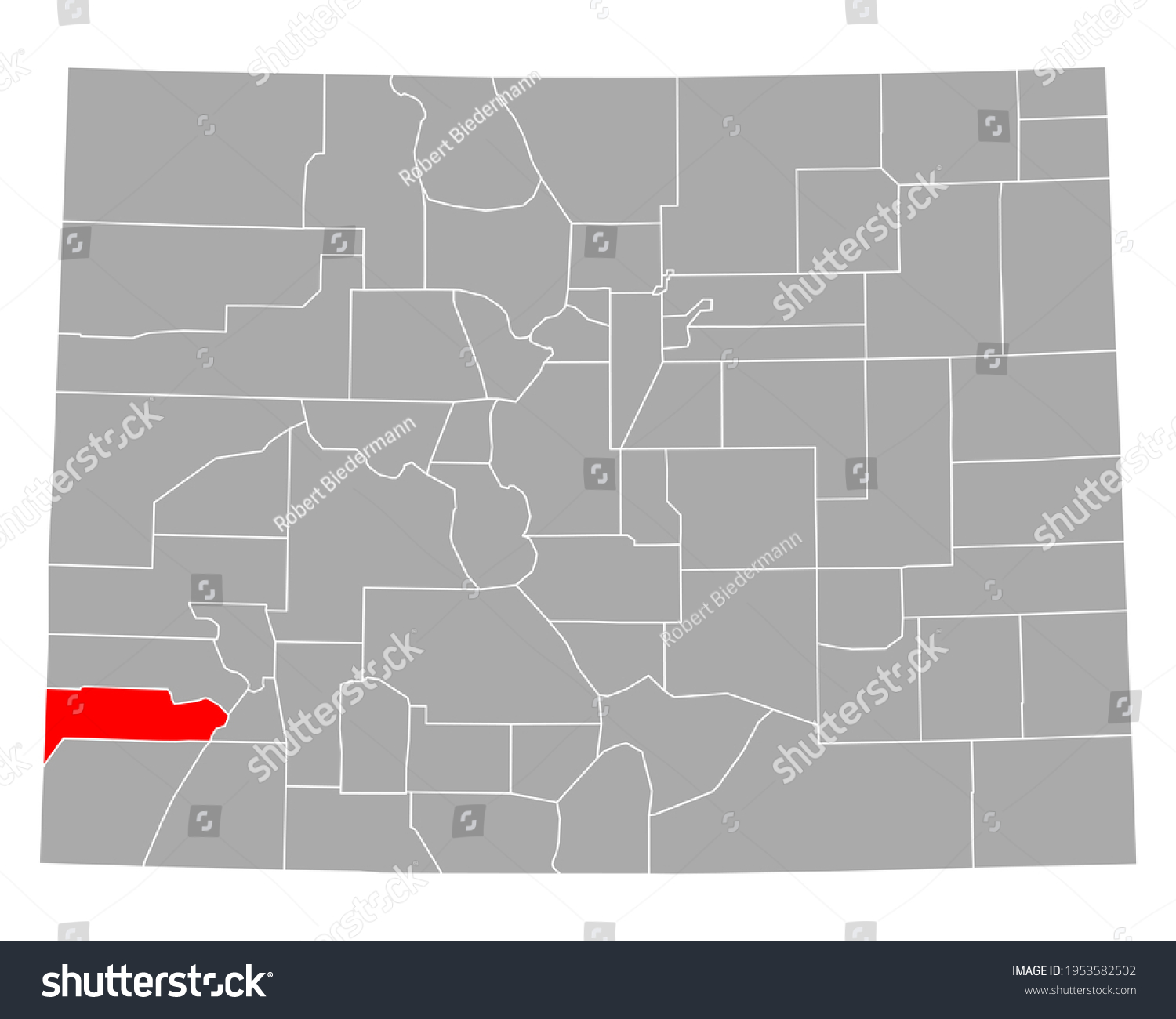 Map Of Dolores In Colorado On White Royalty Free Stock Vector 1953582502 0631