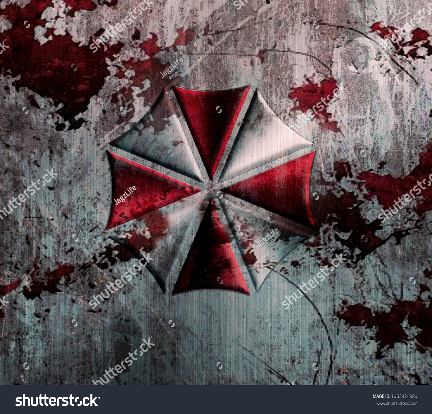 Resident Evil Umbrella Bloody Logo  #1953824989
