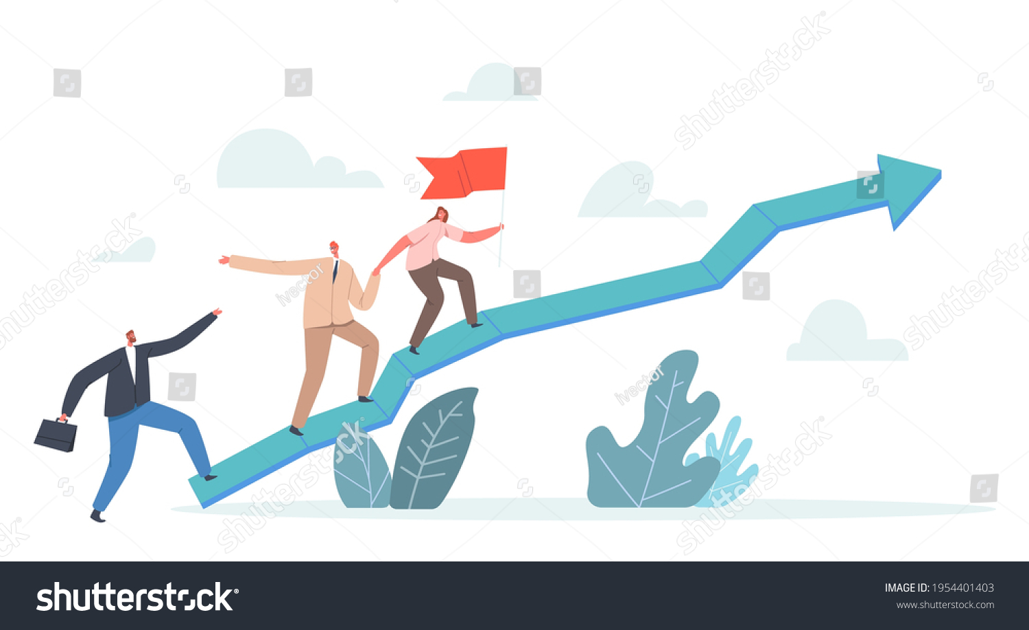 Teamwork and Leadership Concept Business Team Royalty Free Stock