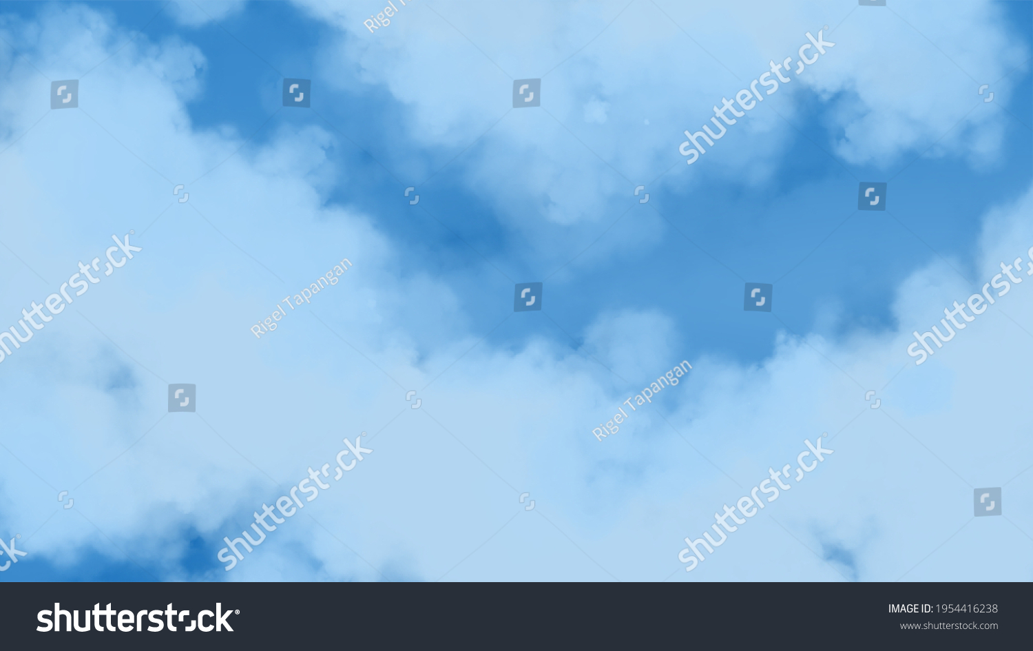 Abstract Background Blue Sky with Cloud. #1954416238