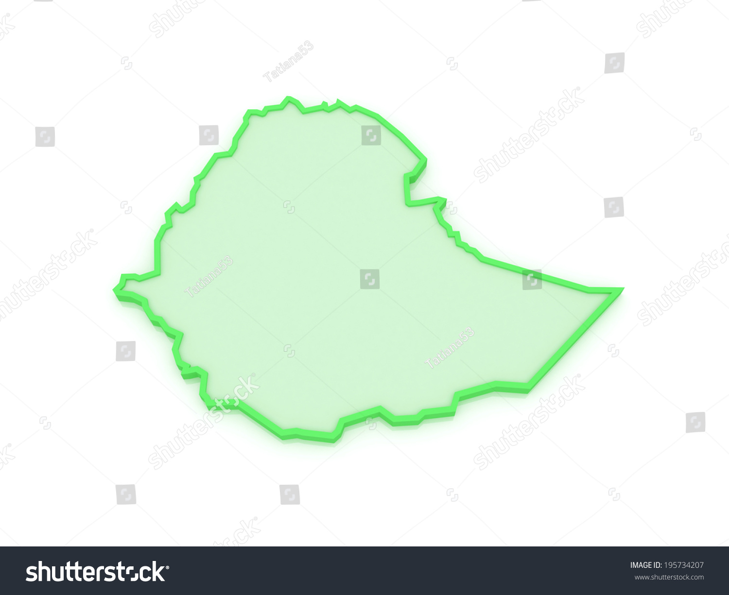 Map Of Ethiopia 3d Royalty Free Stock Photo 195734207 Avopix Com   Avopix 195734207 