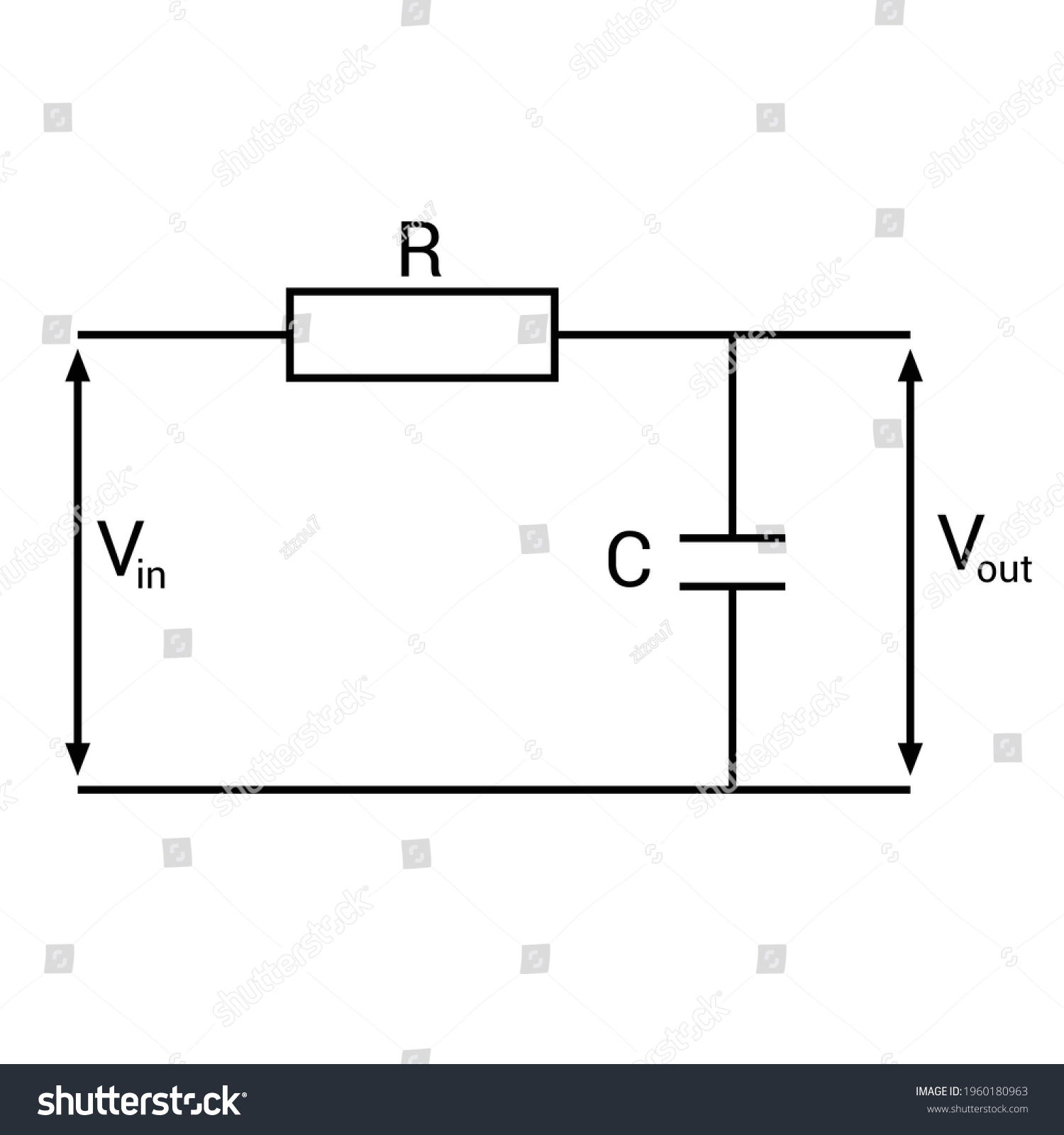 RC low pass circuit filter diagram - Royalty Free Stock Vector ...