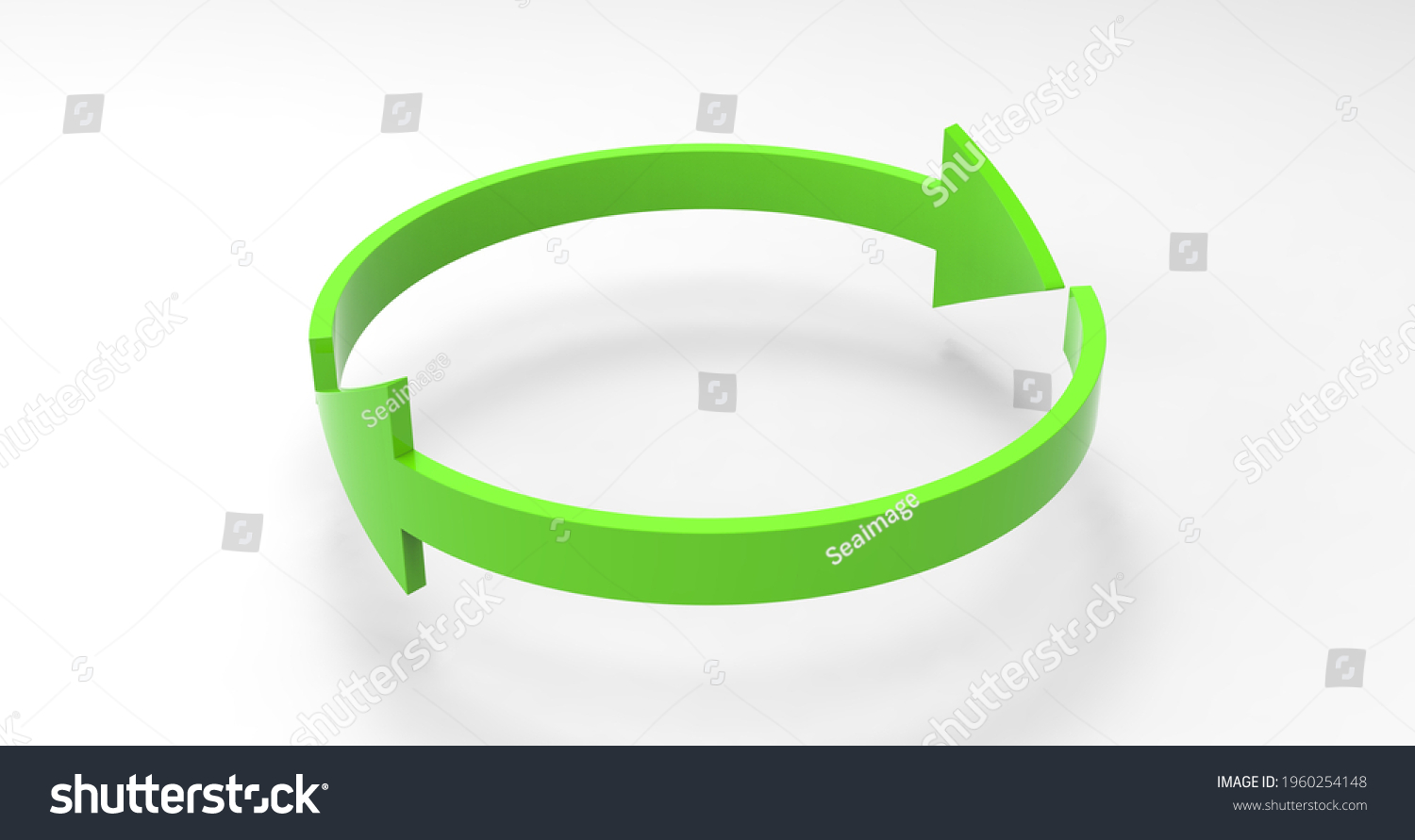 Green Eco Recycle Arrows, Recycled Icon and Rotation Cycle Symbol with Arrows #1960254148