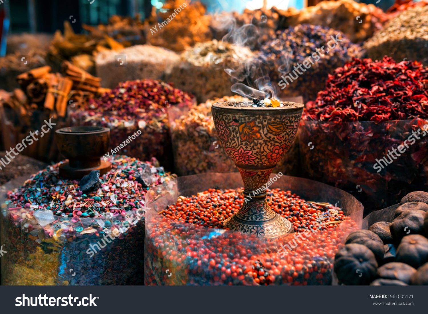 Old Market Shop with oriental spices and incenses. Dubai, Deira Old market #1961005171