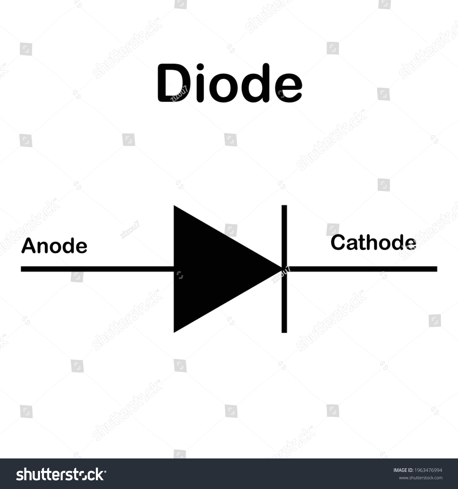 Symbol of P-N Junction Diode - Royalty Free Stock Vector 1963476994 ...