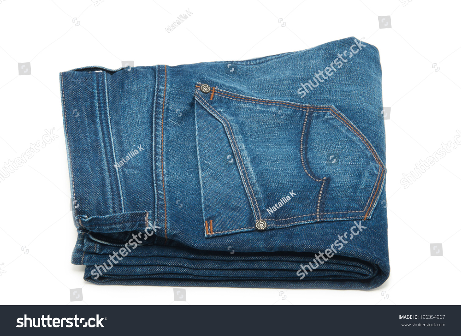 pair of blue jeans on a white background #196354967