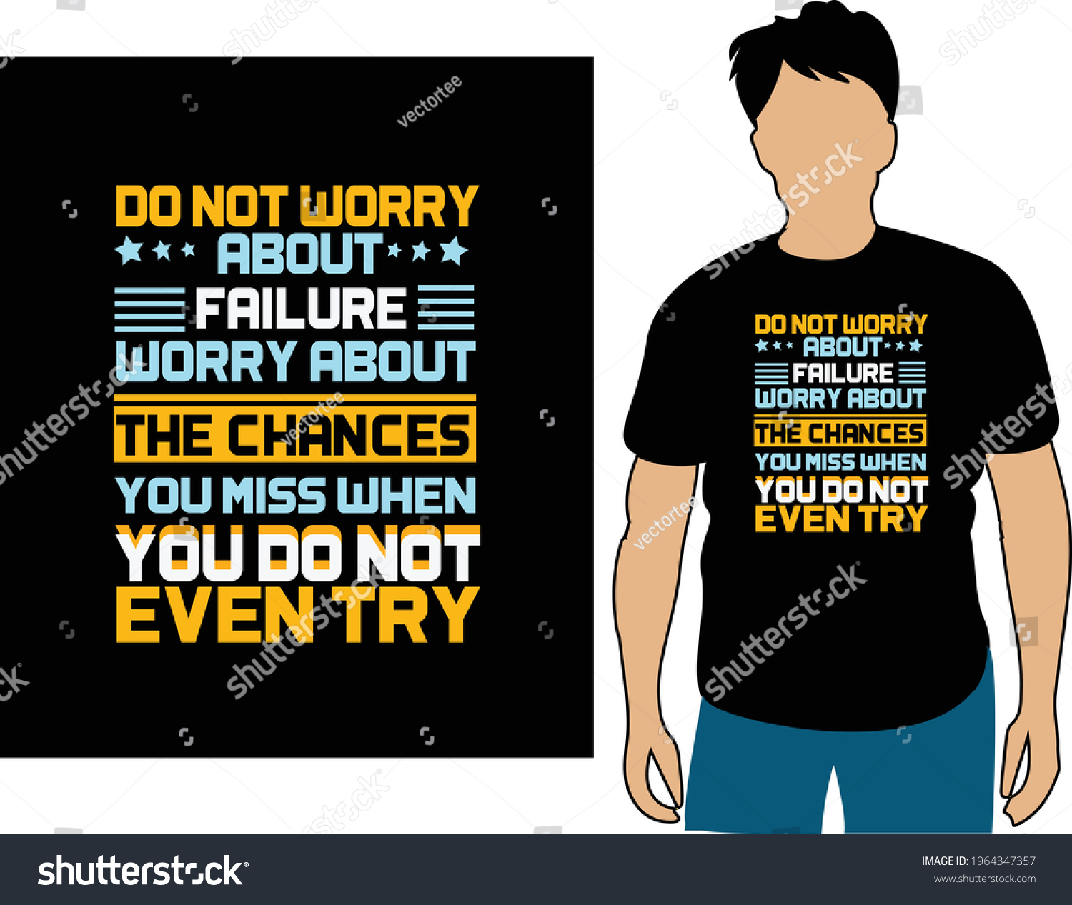 do not worry about failure worry about the - Royalty Free Stock Vector ...