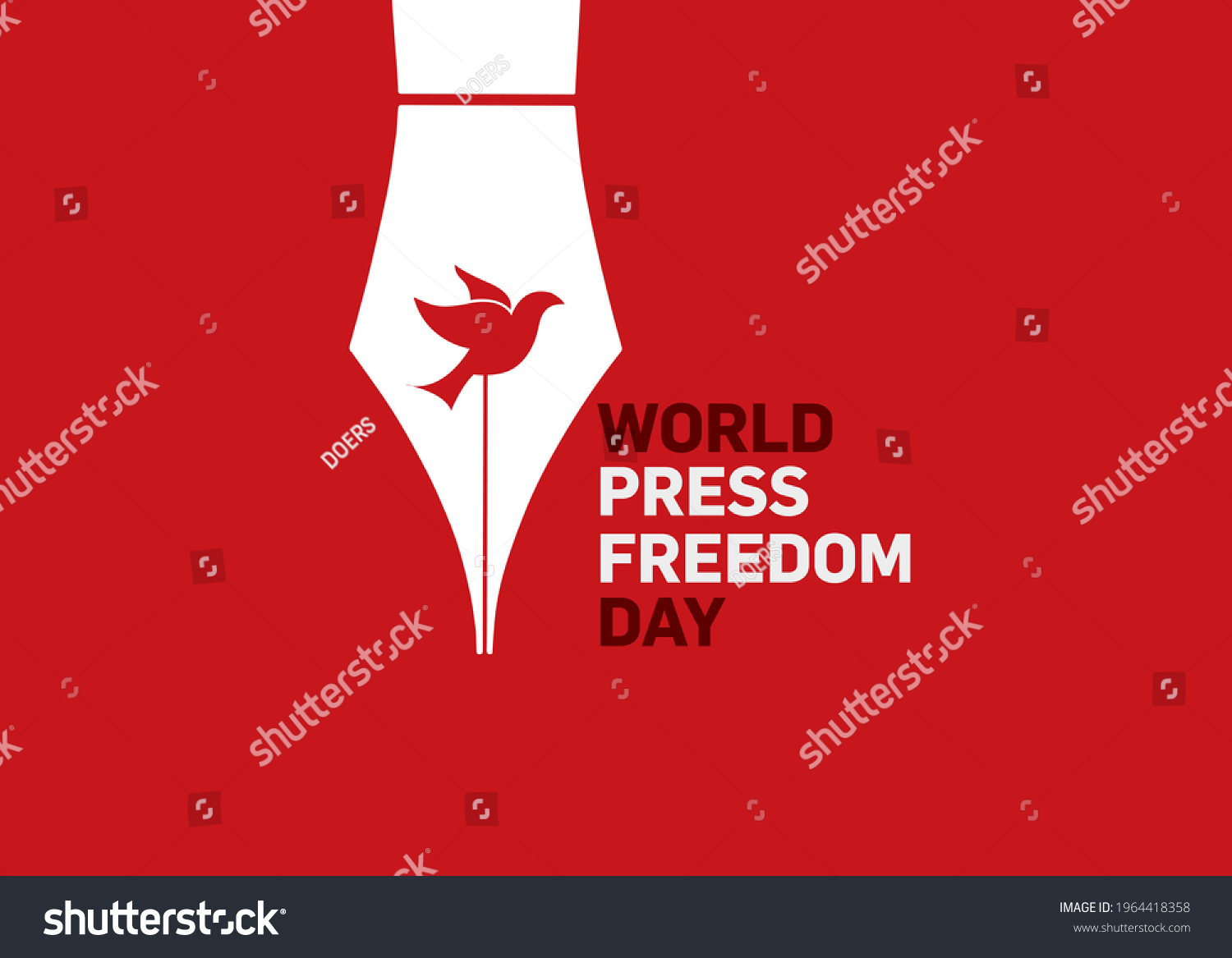 World press freedom day concept vector illustration. World Press Freedom Day or World Press Day to raise awareness of the importance of freedom of the press. End Impunity for Crimes against Journalism #1964418358