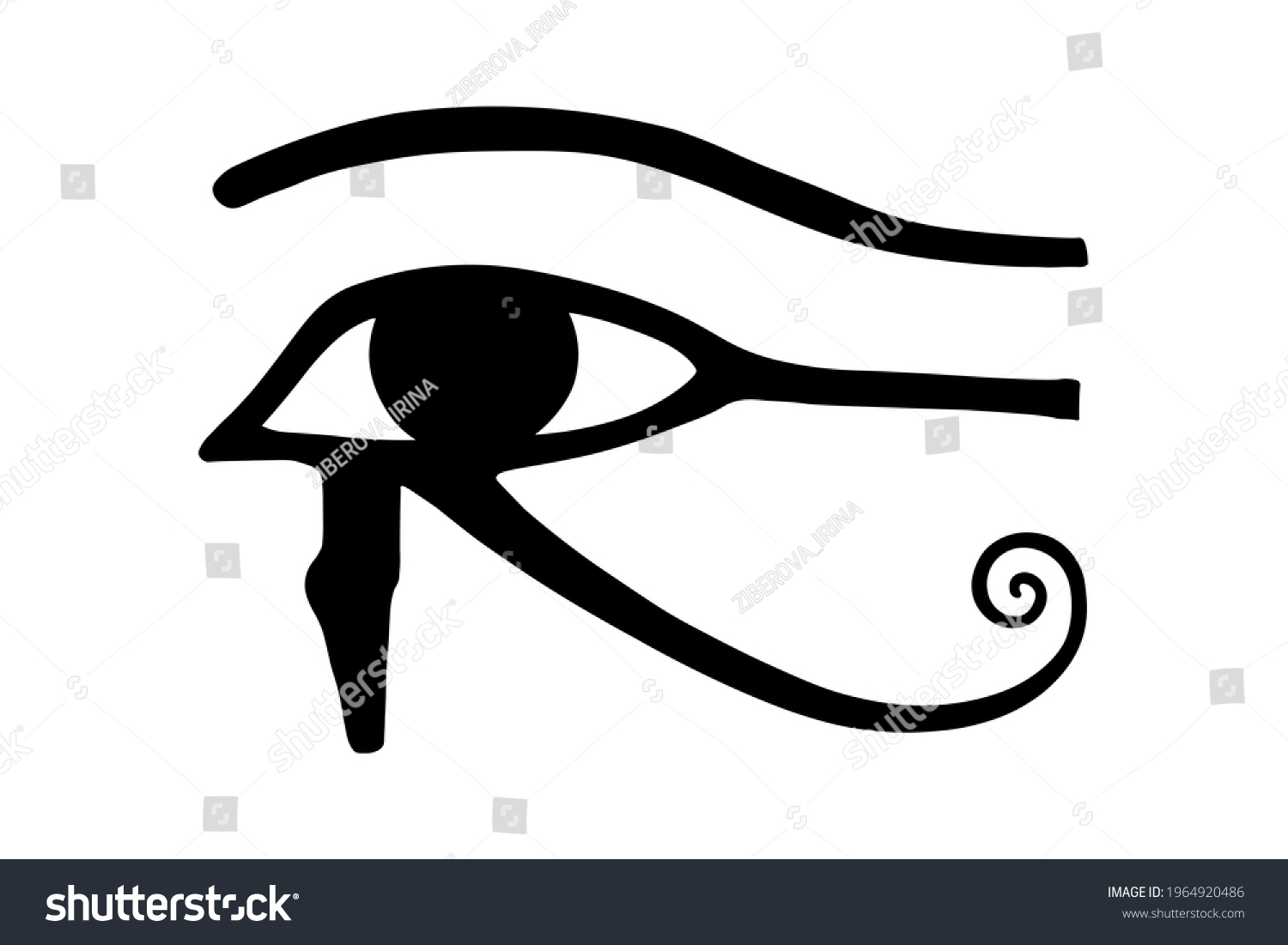 Hawkeye Mountain.An ancient Egyptian symbol, the - Royalty Free Stock ...