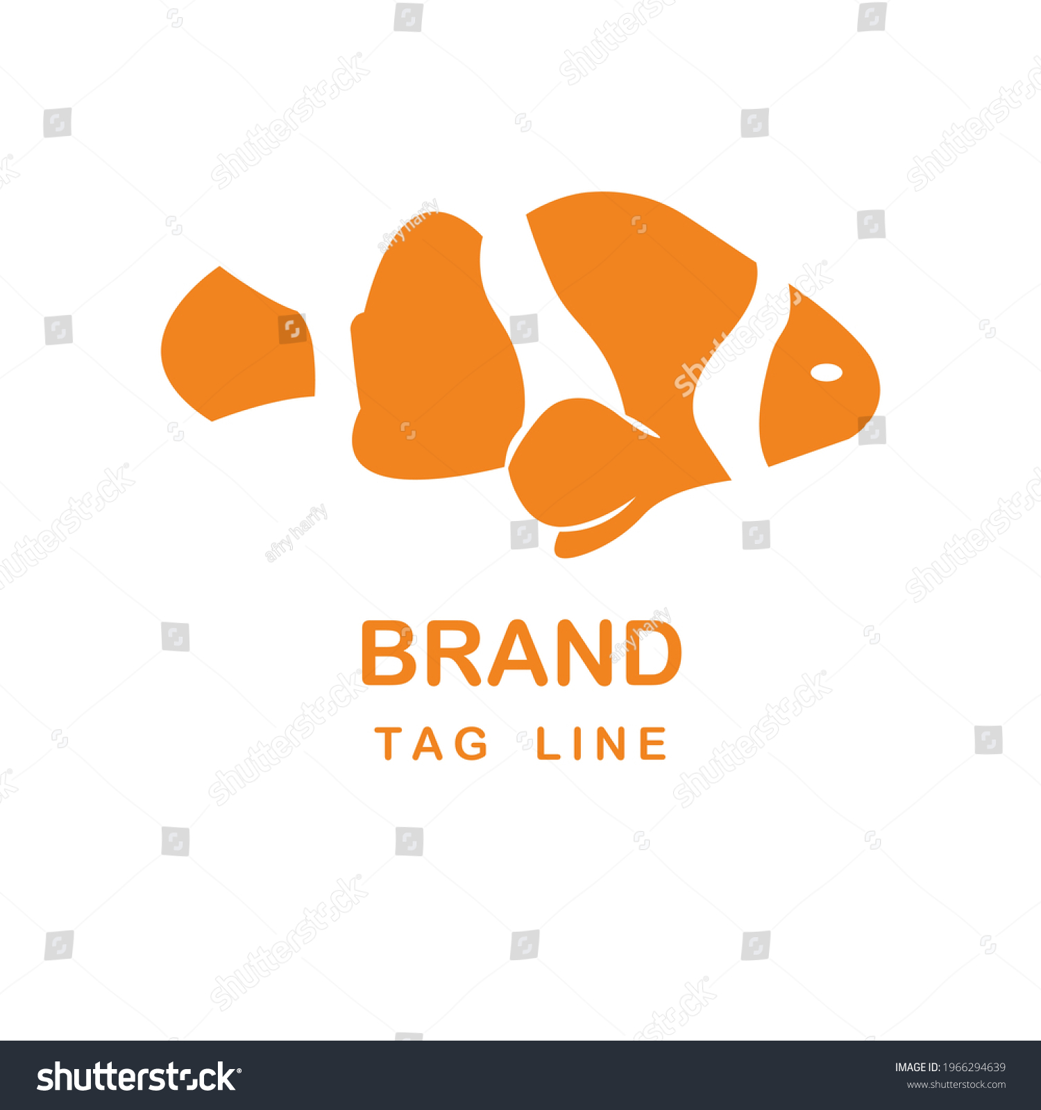 clownfish logo vector. This logo is suitable for - Royalty Free Stock ...