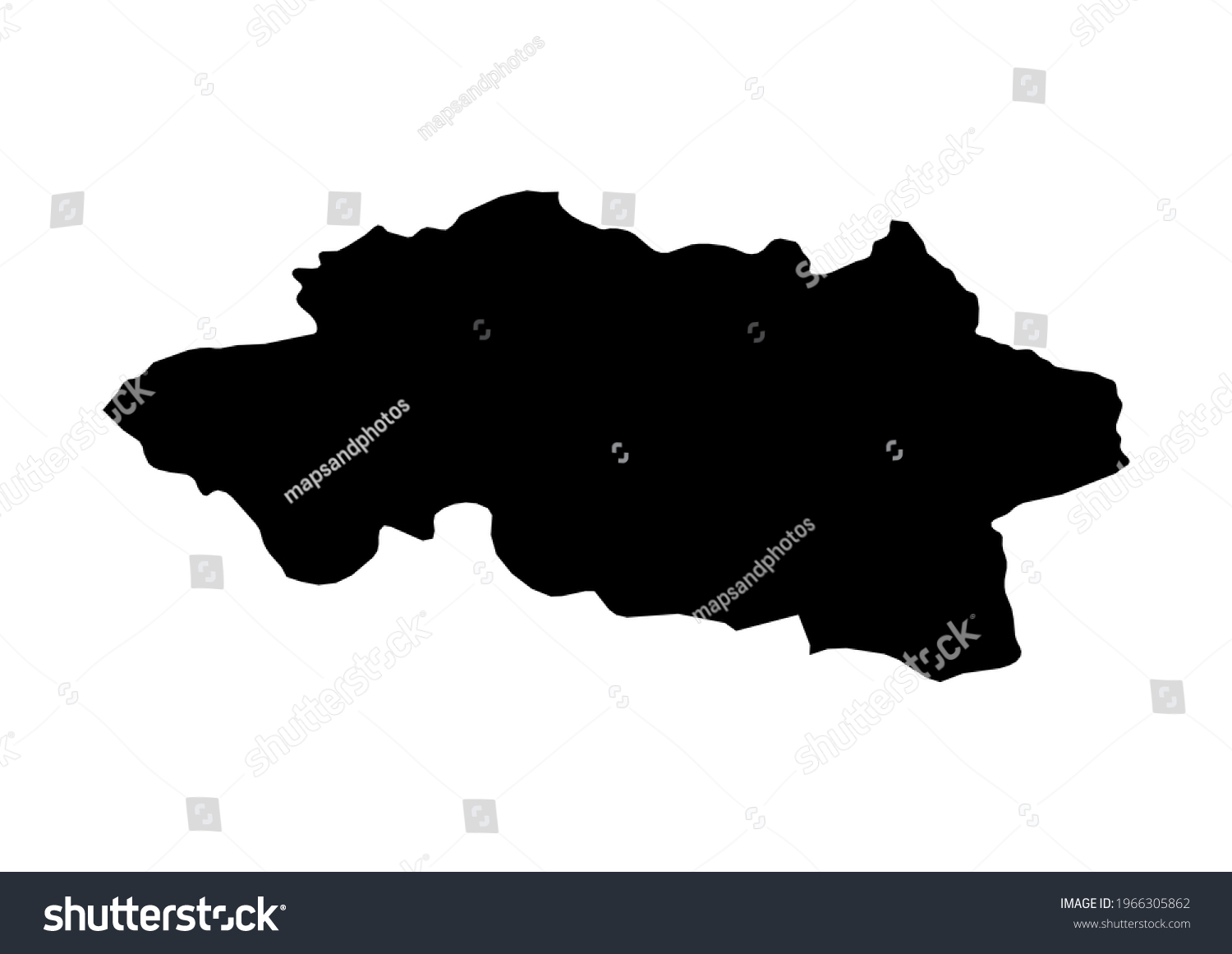 Fully editable, detailed vector map of Allier - Royalty Free Stock ...