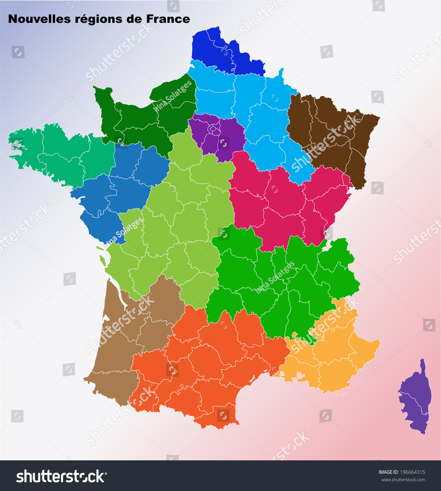 New French Regions Nouvelles Regions De France Royalty Free Stock Vector 196664315 8335