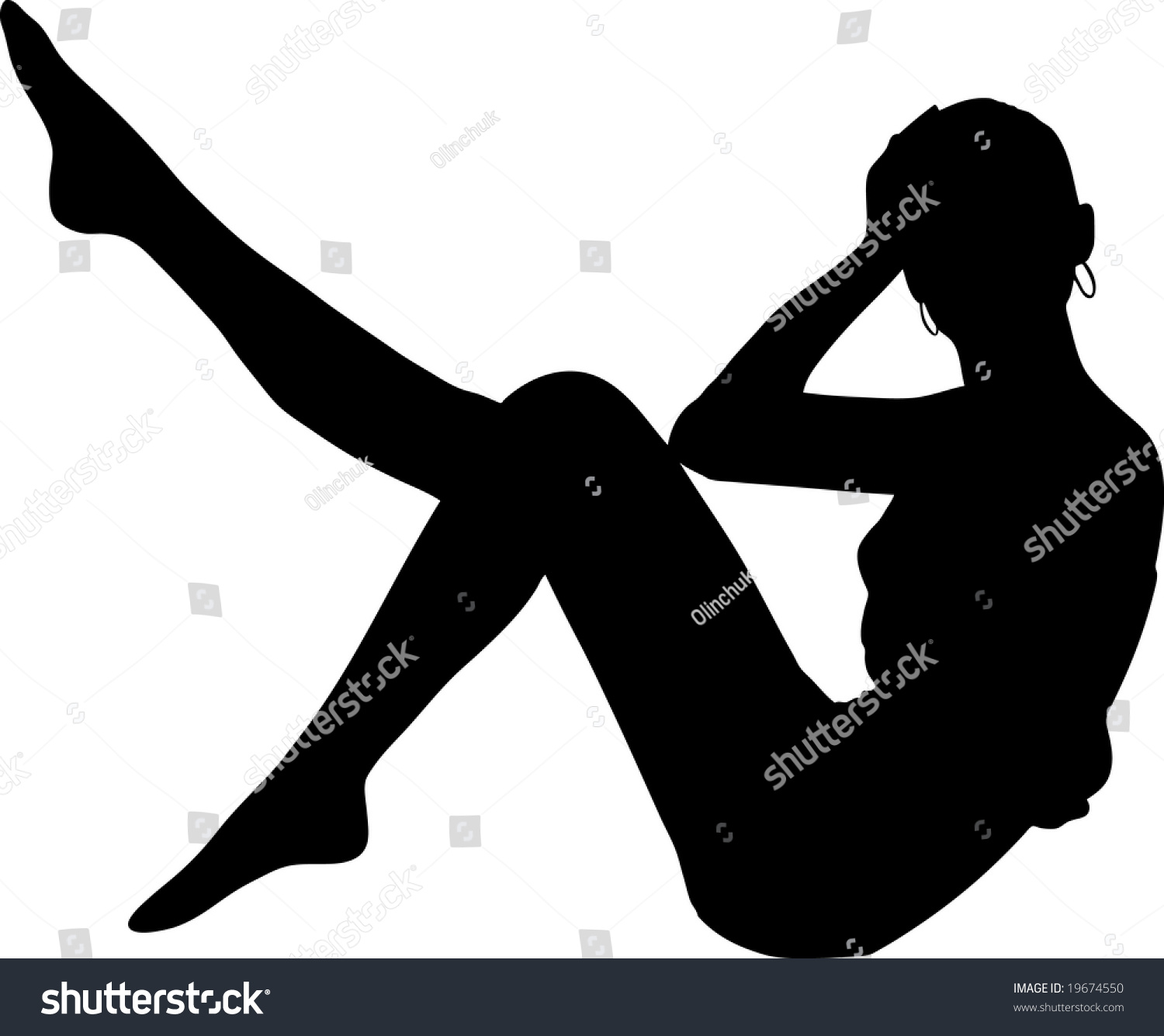 Vector of sexy girl posing silhouette - Royalty Free Stock Vector ...